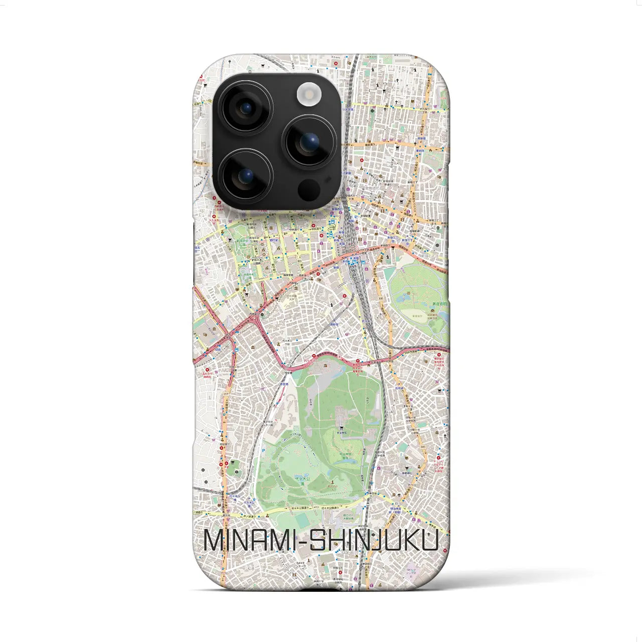 【南新宿(東京都)】地図柄iPhoneケース(バックカバータイプ)