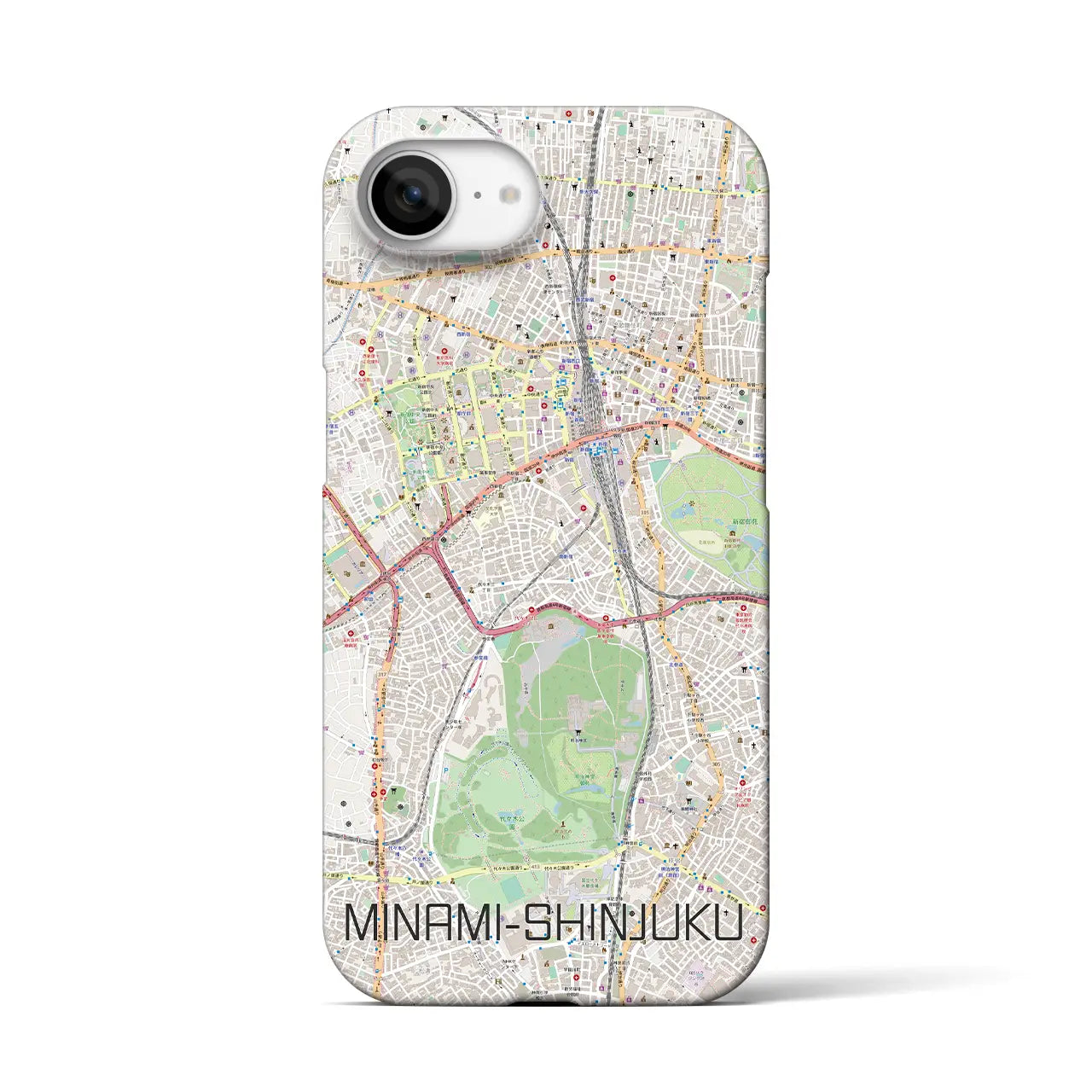 【南新宿(東京都)】地図柄iPhoneケース(バックカバータイプ)