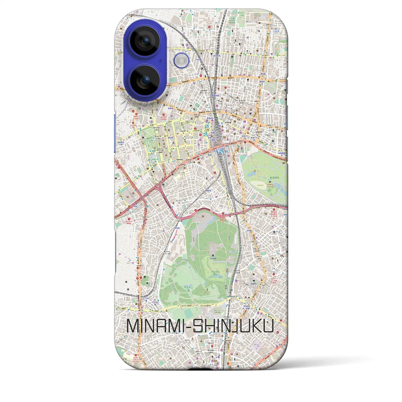 【南新宿(東京都)】地図柄iPhoneケース(バックカバータイプ)ナチュラル・iPhone 16 Pro Max 用