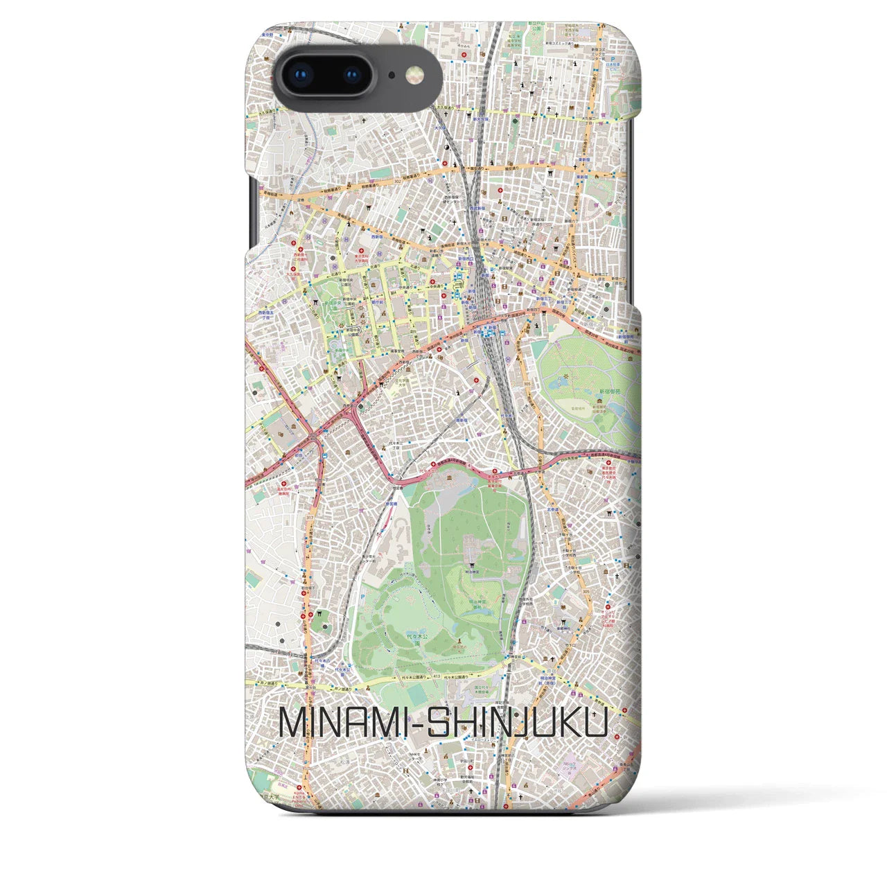 【南新宿(東京都)】地図柄iPhoneケース(バックカバータイプ)