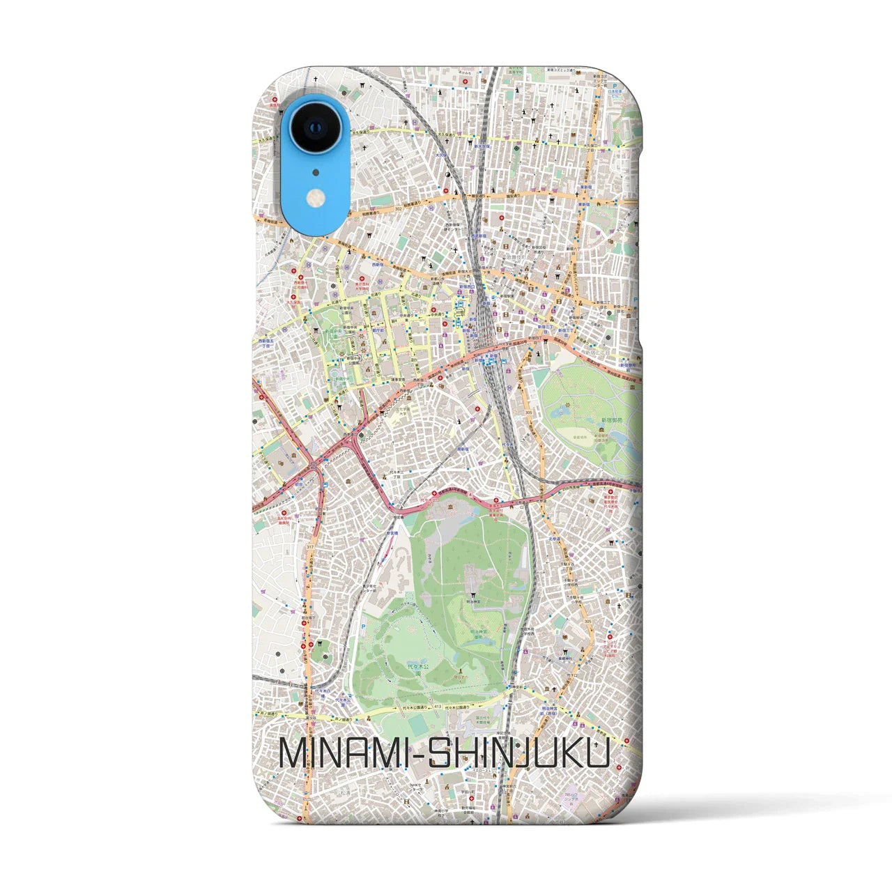 【南新宿(東京都)】地図柄iPhoneケース(バックカバータイプ)