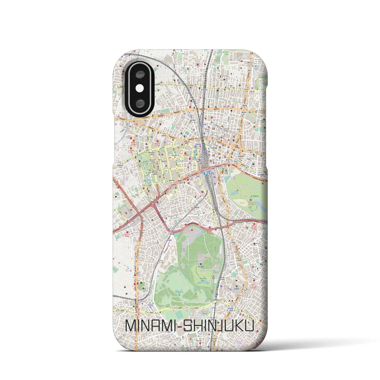【南新宿(東京都)】地図柄iPhoneケース(バックカバータイプ)