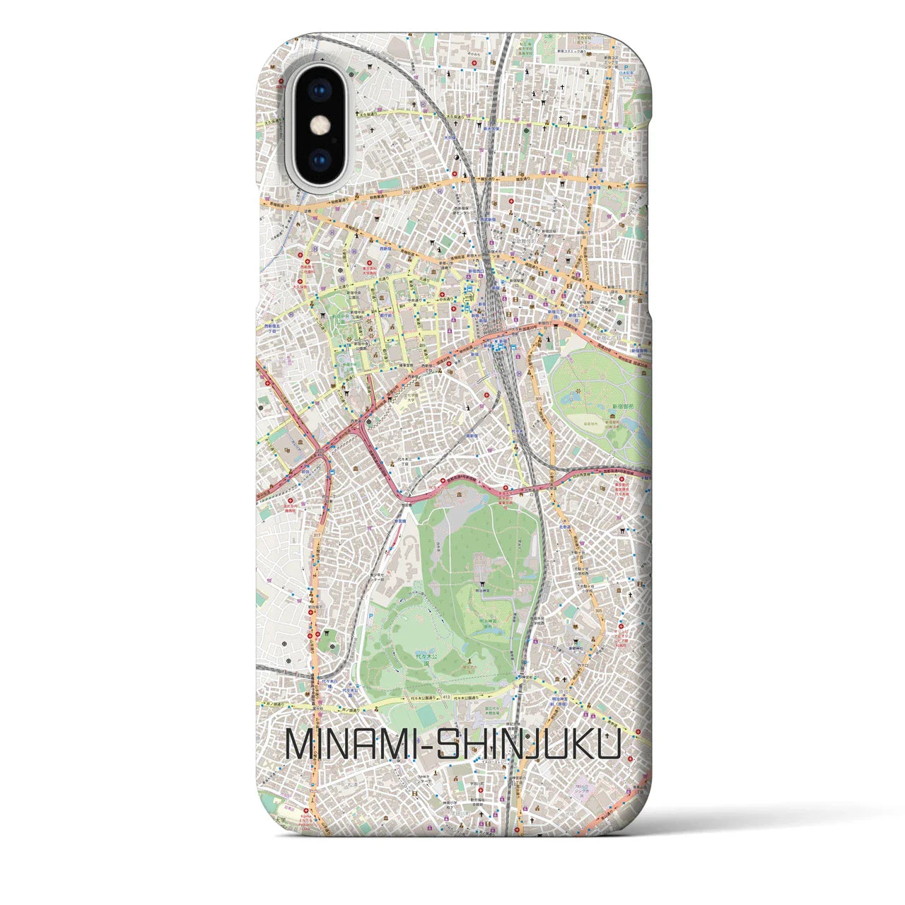 【南新宿(東京都)】地図柄iPhoneケース(バックカバータイプ)