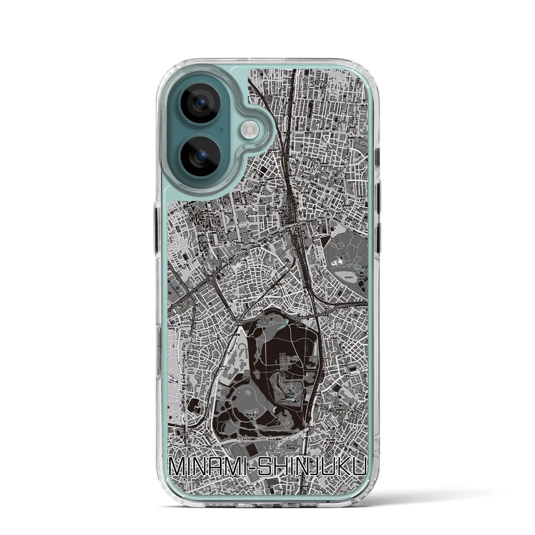 【南新宿(東京都)】地図柄iPhoneケース(MagSafeタイプ)モノトーン・iPhone 16 Pro 用