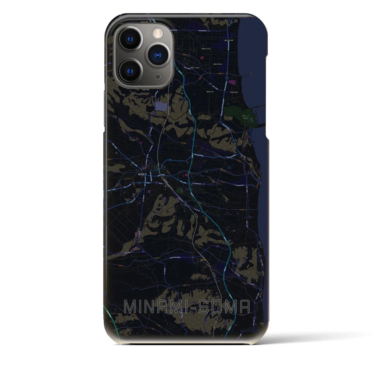 【南相馬(福島県)】地図柄iPhoneケース(バックカバータイプ)