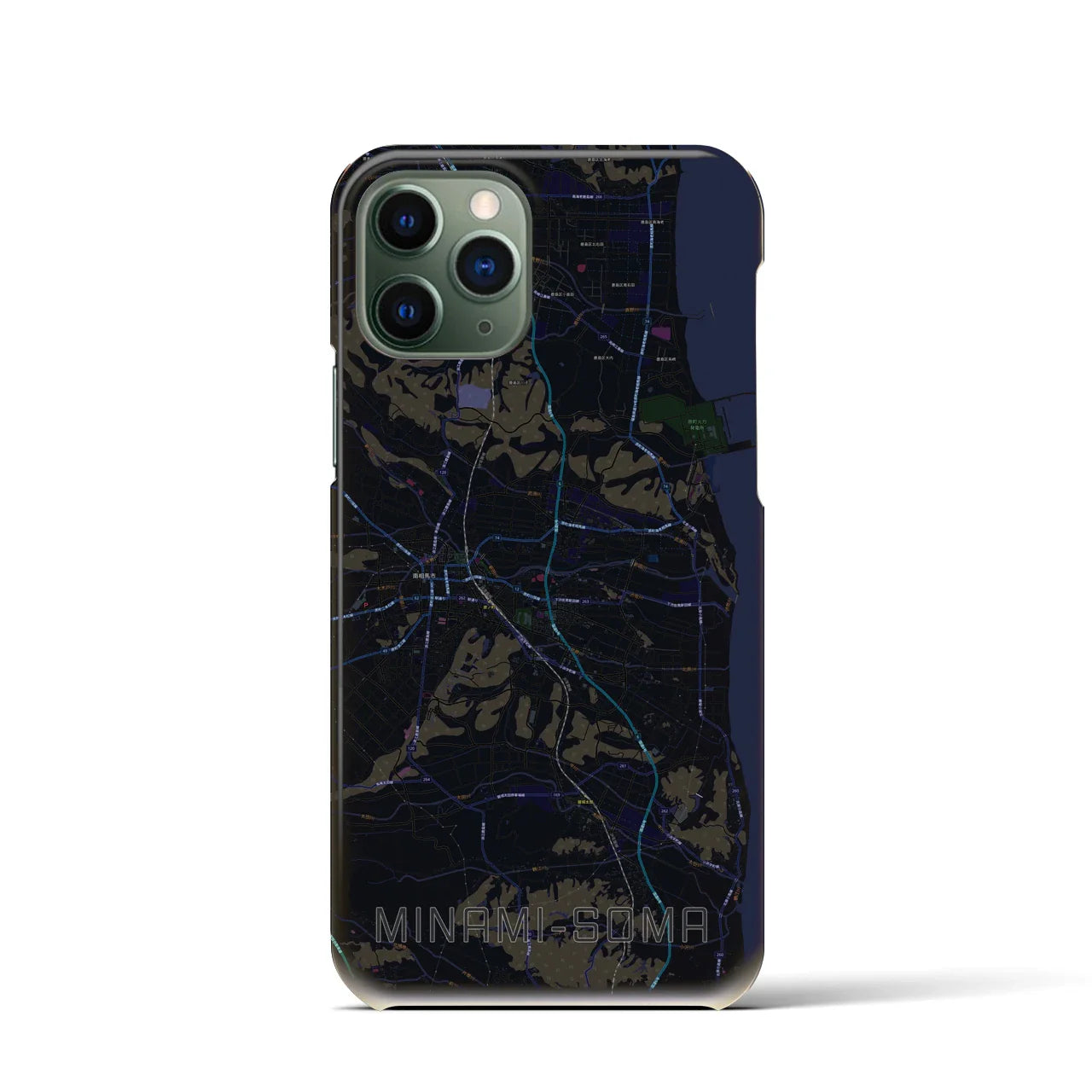 【南相馬(福島県)】地図柄iPhoneケース(バックカバータイプ)