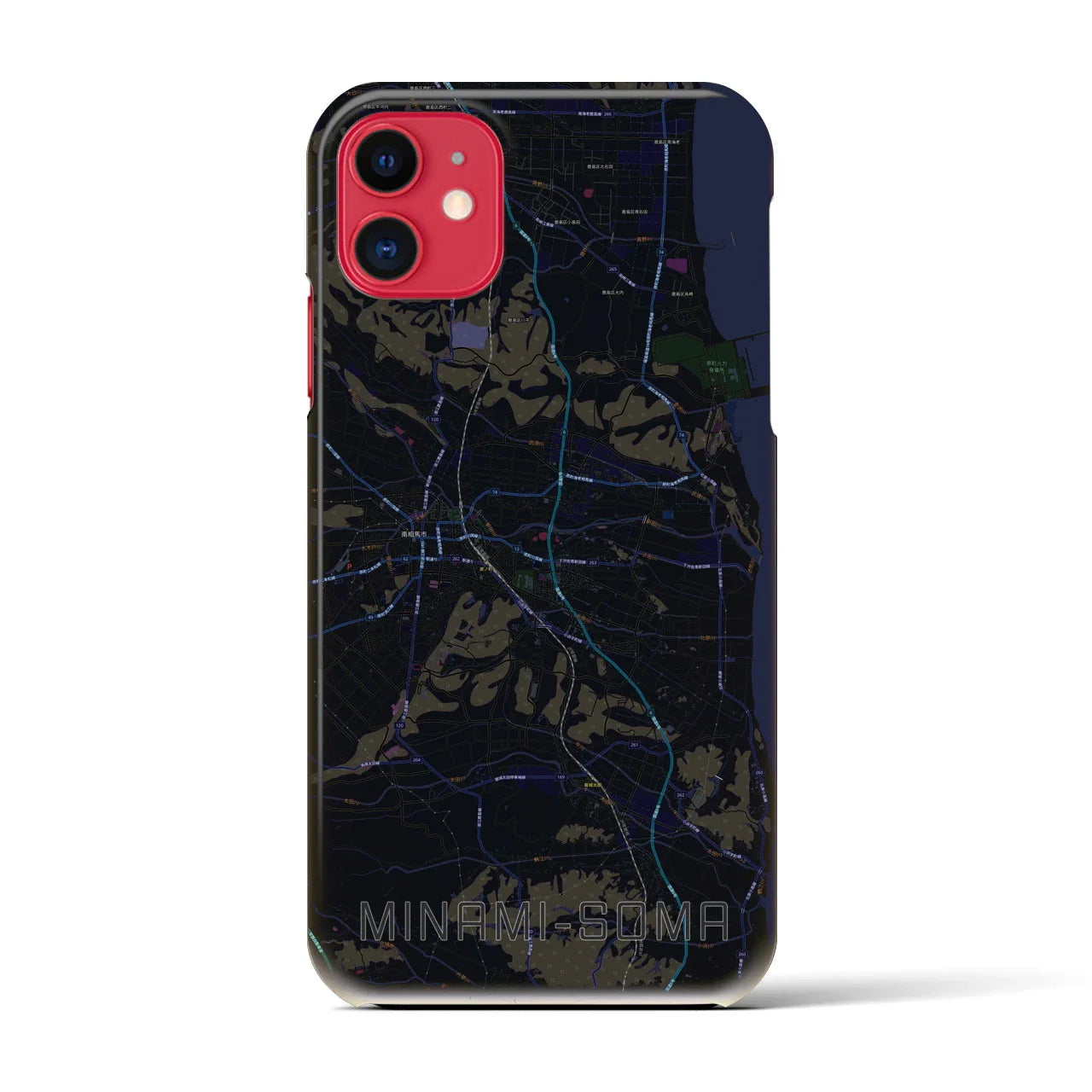 【南相馬(福島県)】地図柄iPhoneケース(バックカバータイプ)