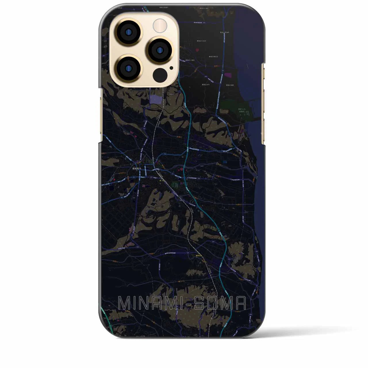 【南相馬(福島県)】地図柄iPhoneケース(バックカバータイプ)