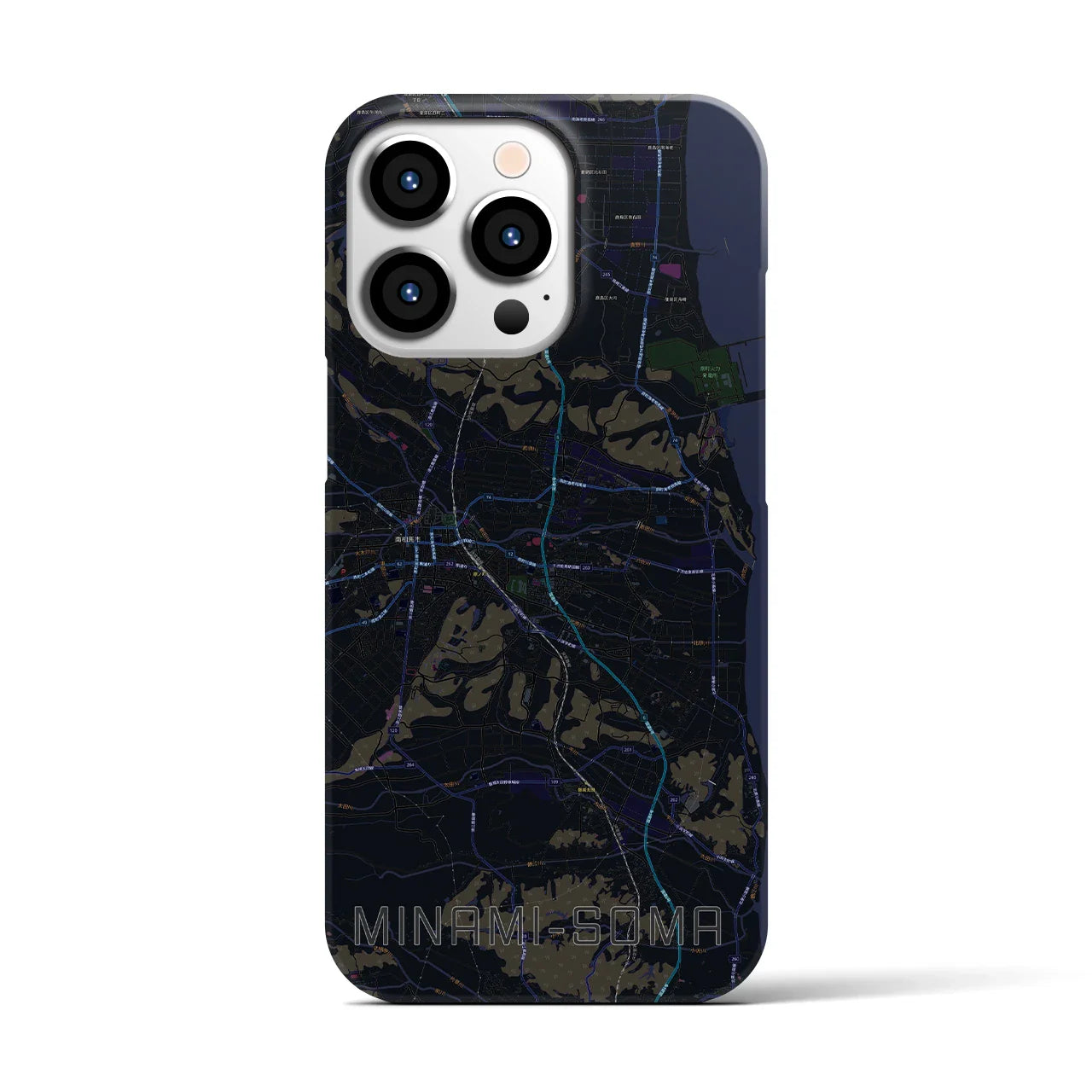 【南相馬(福島県)】地図柄iPhoneケース(バックカバータイプ)
