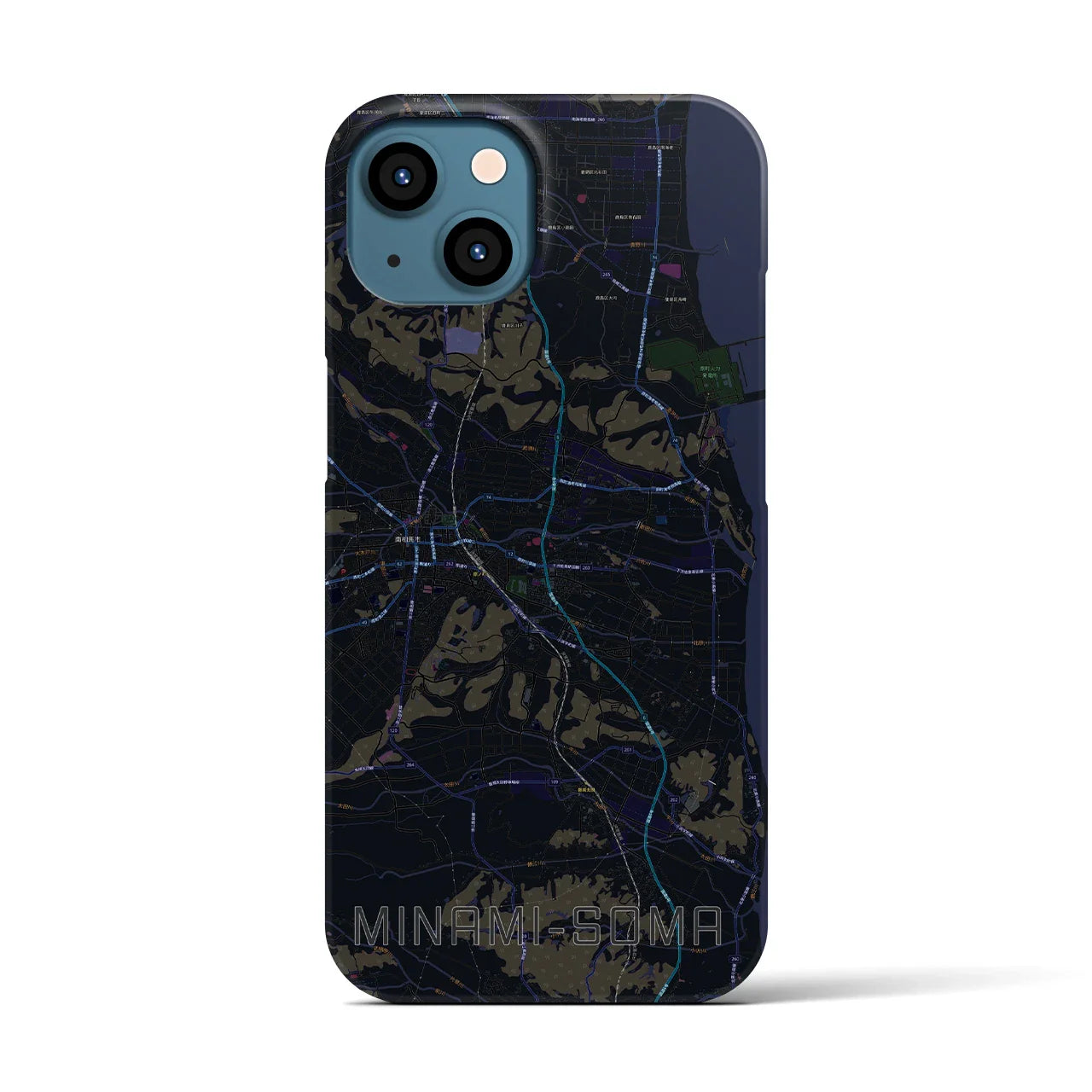 【南相馬(福島県)】地図柄iPhoneケース(バックカバータイプ)