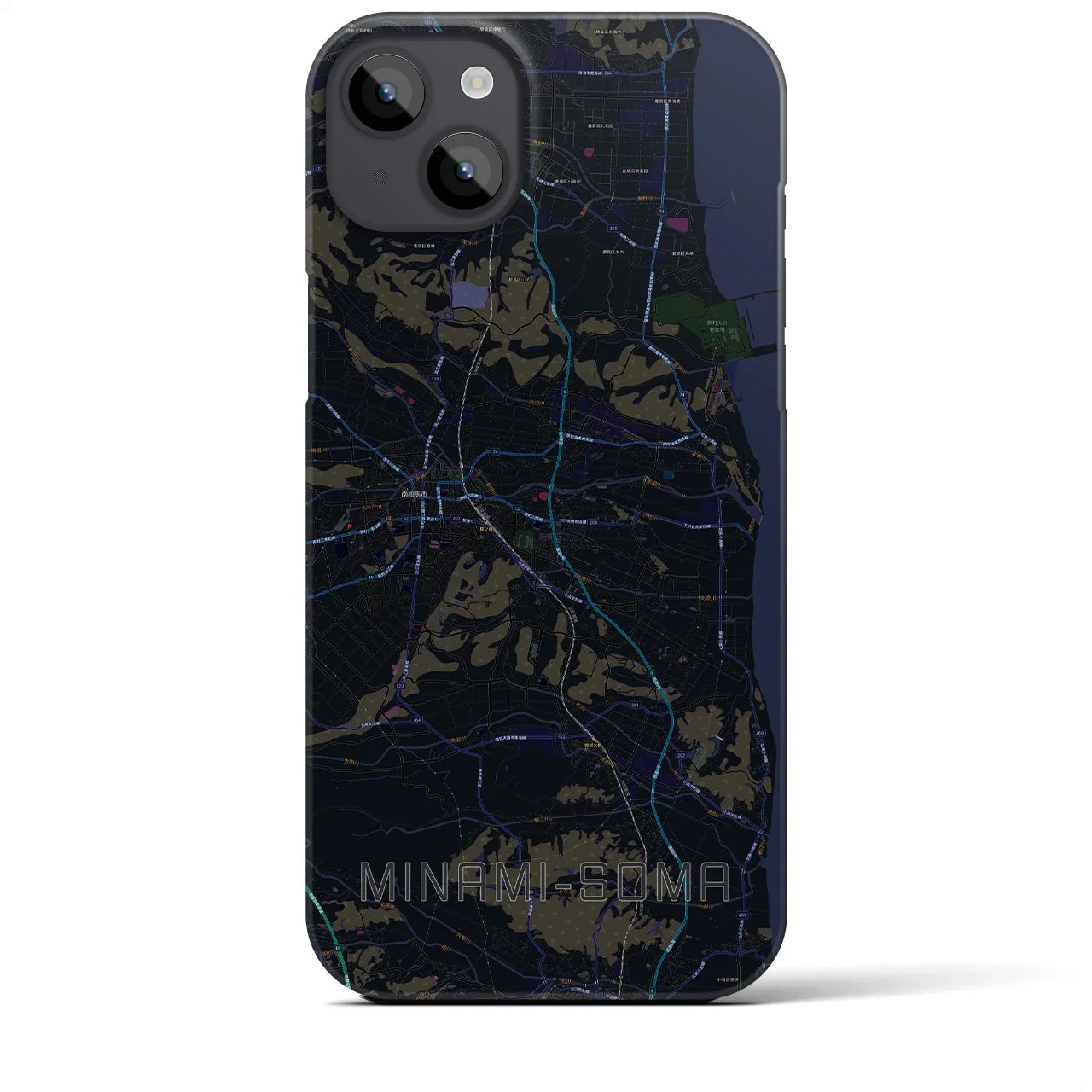 【南相馬(福島県)】地図柄iPhoneケース(バックカバータイプ)