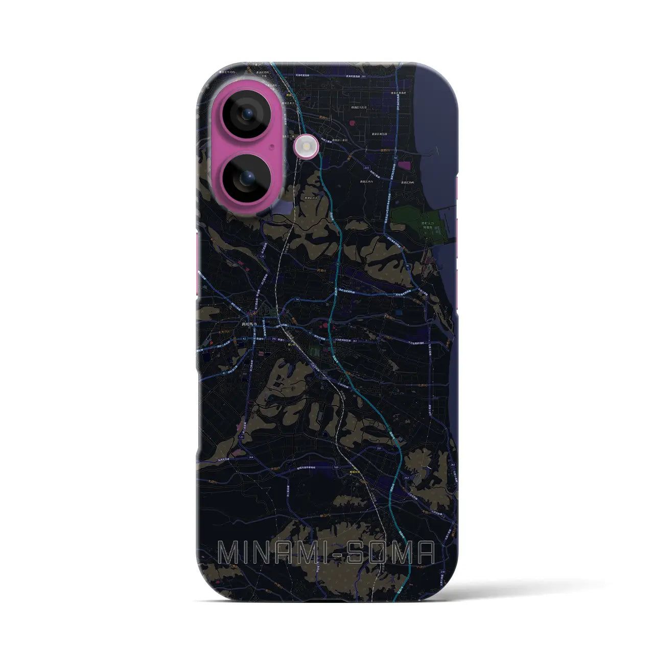 【南相馬(福島県)】地図柄iPhoneケース(バックカバータイプ)