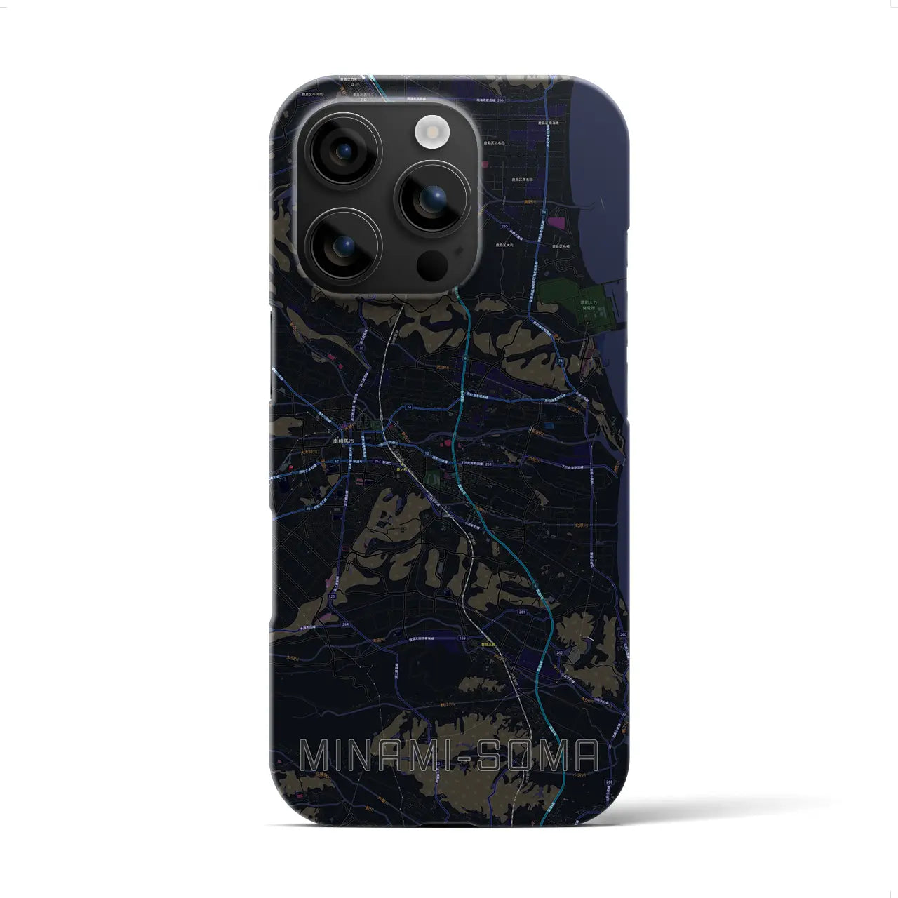【南相馬(福島県)】地図柄iPhoneケース(バックカバータイプ)