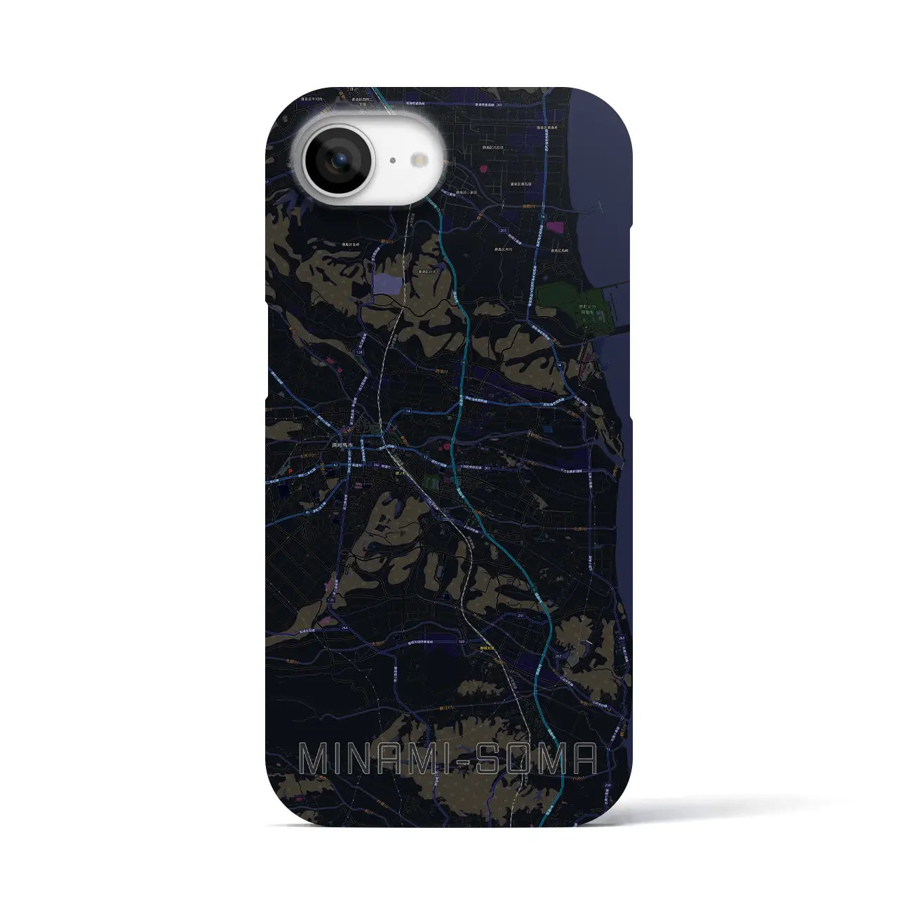 【南相馬(福島県)】地図柄iPhoneケース(バックカバータイプ)