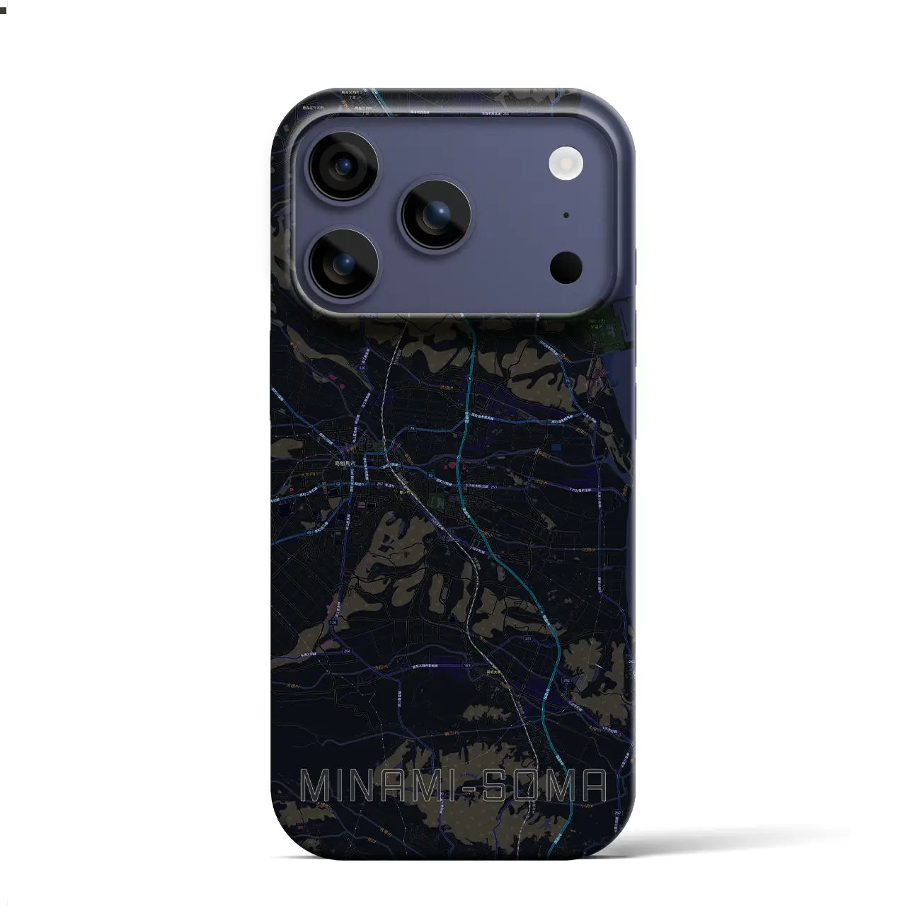 【南相馬(福島県)】地図柄iPhoneケース(バックカバータイプ)