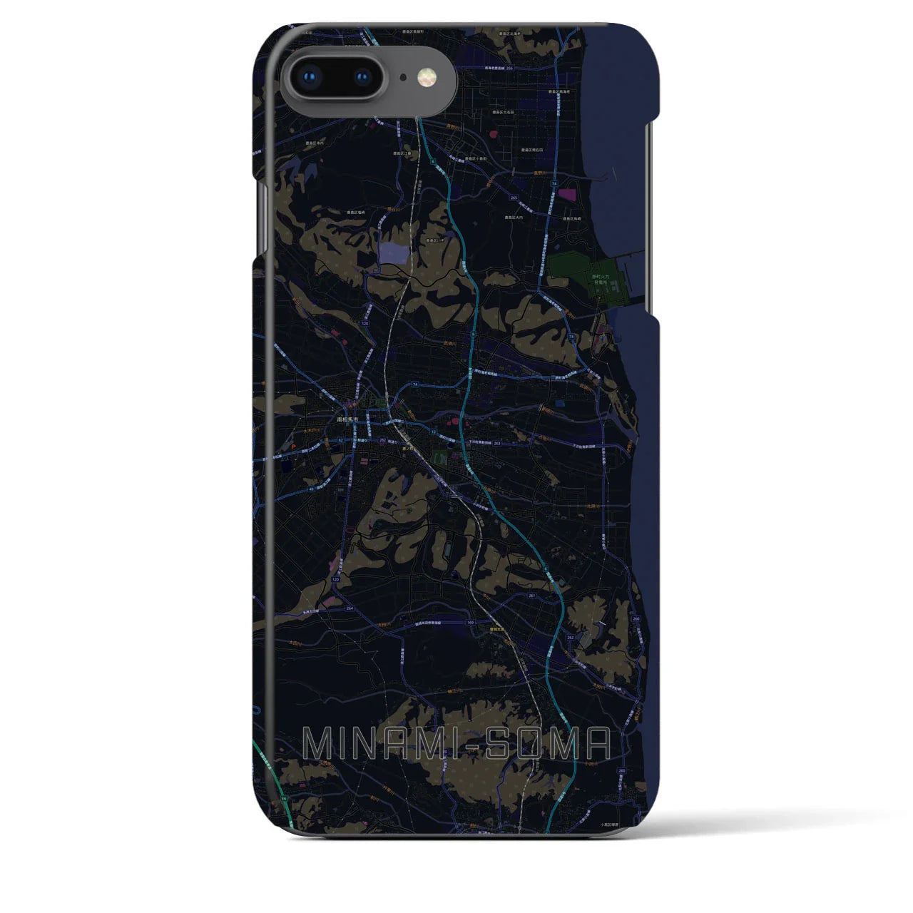 【南相馬(福島県)】地図柄iPhoneケース(バックカバータイプ)