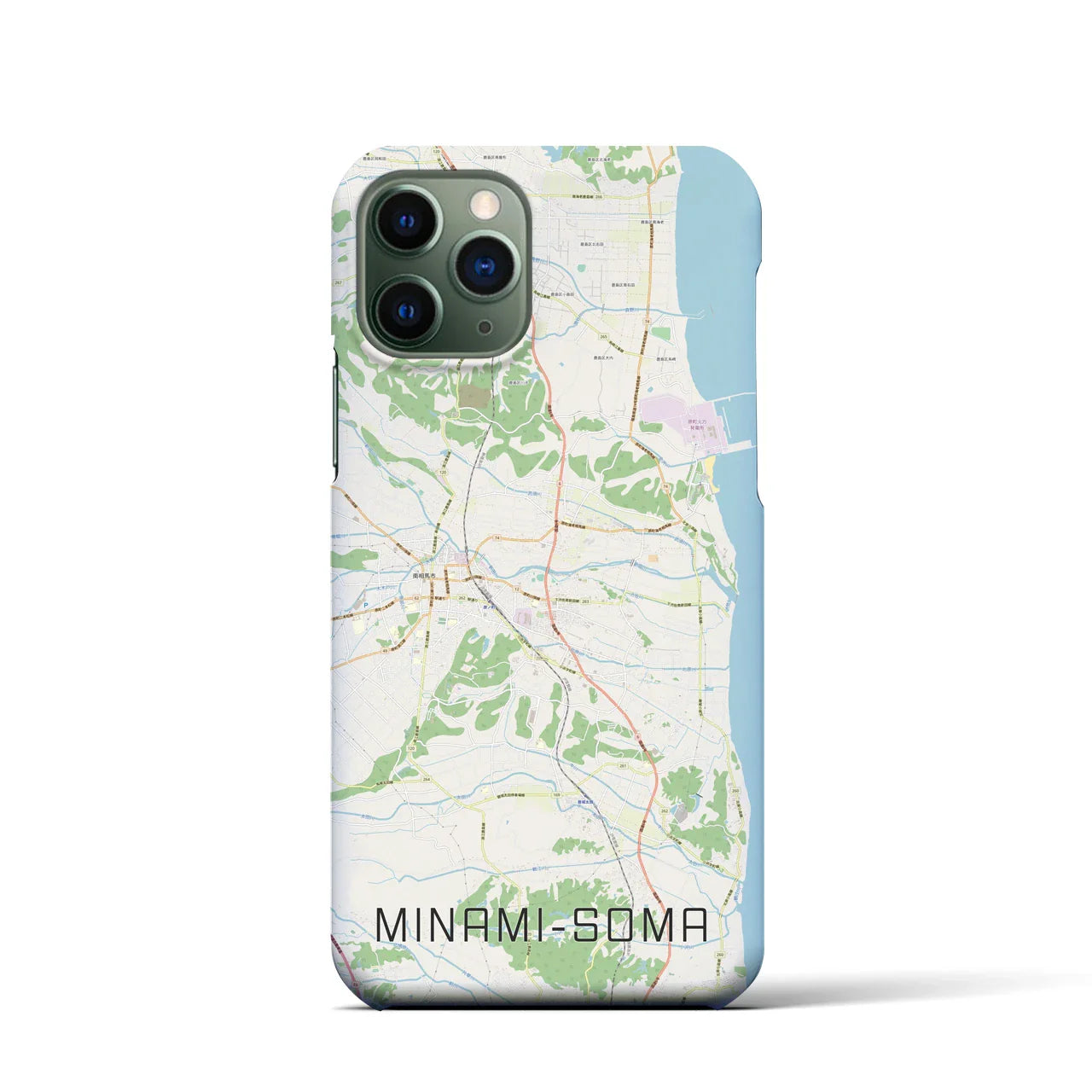【南相馬(福島県)】地図柄iPhoneケース(バックカバータイプ)