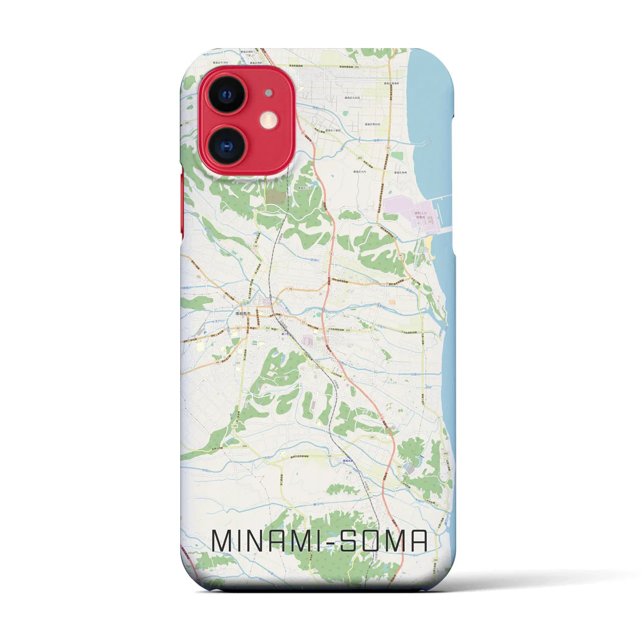 【南相馬(福島県)】地図柄iPhoneケース(バックカバータイプ)