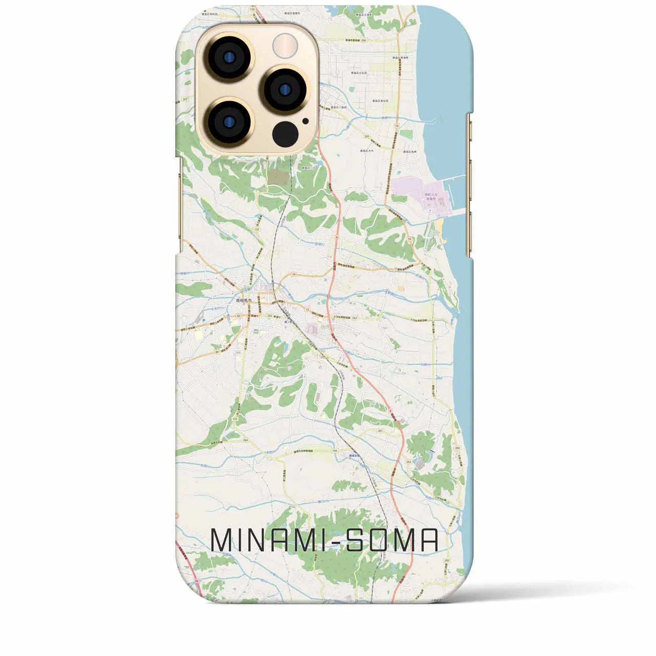 【南相馬(福島県)】地図柄iPhoneケース(バックカバータイプ)
