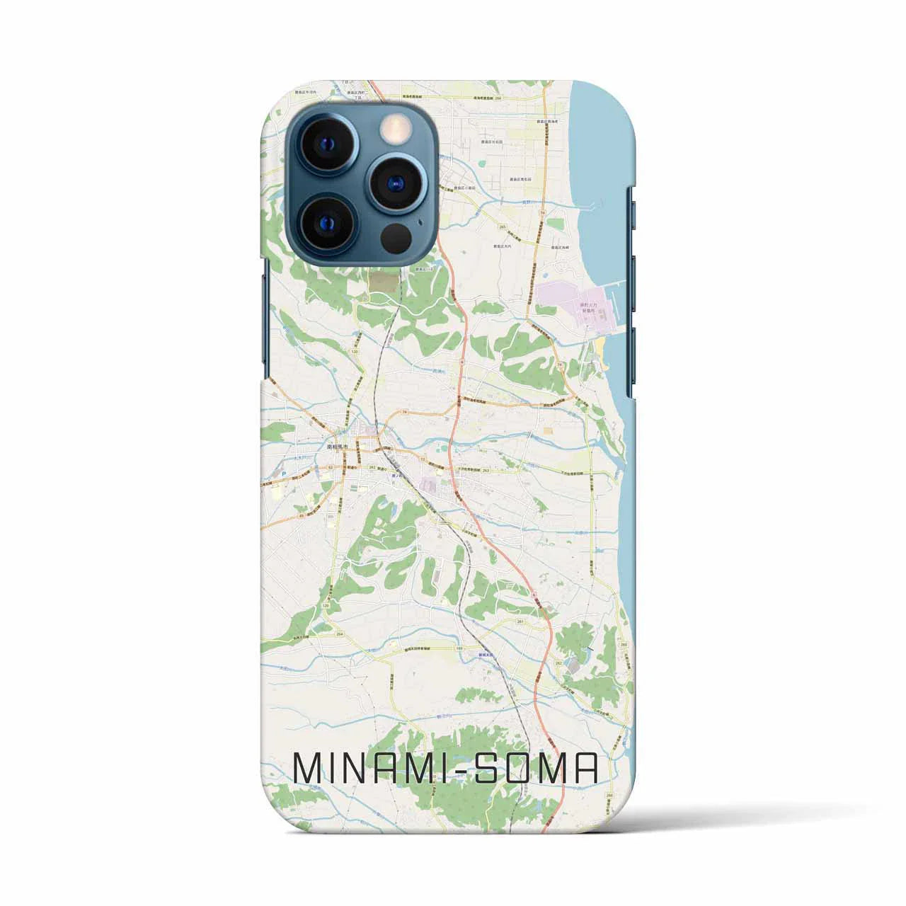 【南相馬(福島県)】地図柄iPhoneケース(バックカバータイプ)