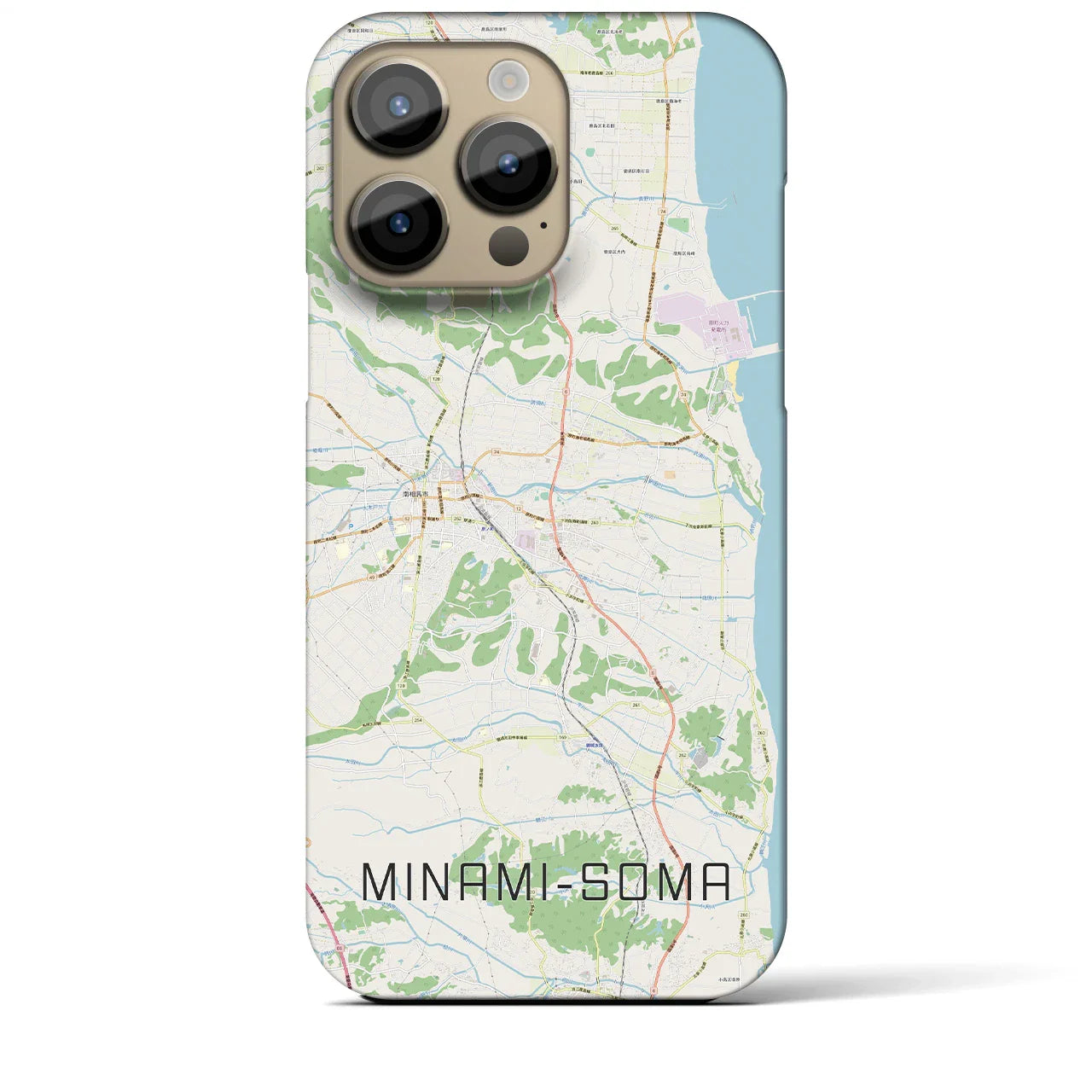 【南相馬(福島県)】地図柄iPhoneケース(バックカバータイプ)