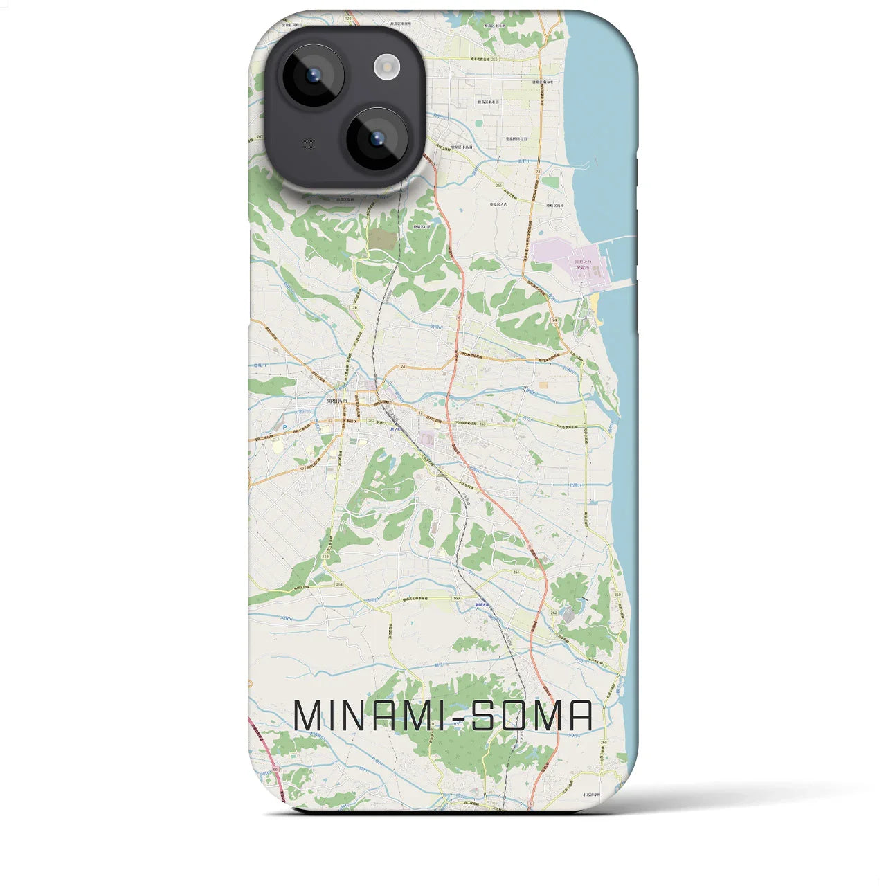 【南相馬(福島県)】地図柄iPhoneケース(バックカバータイプ)