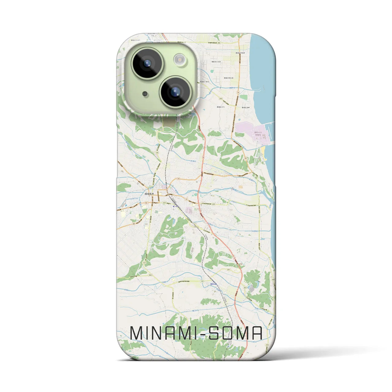 【南相馬(福島県)】地図柄iPhoneケース(バックカバータイプ)