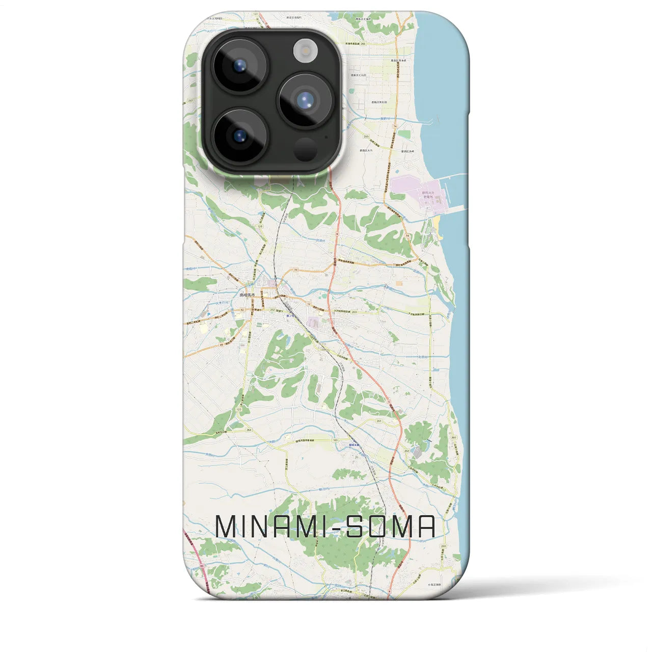 【南相馬(福島県)】地図柄iPhoneケース(バックカバータイプ)