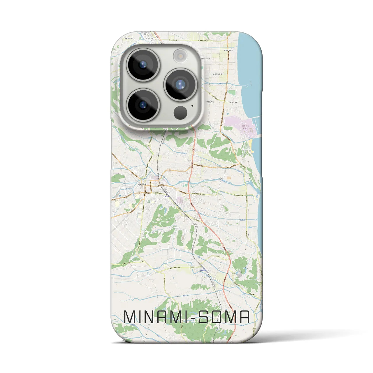 【南相馬(福島県)】地図柄iPhoneケース(バックカバータイプ)