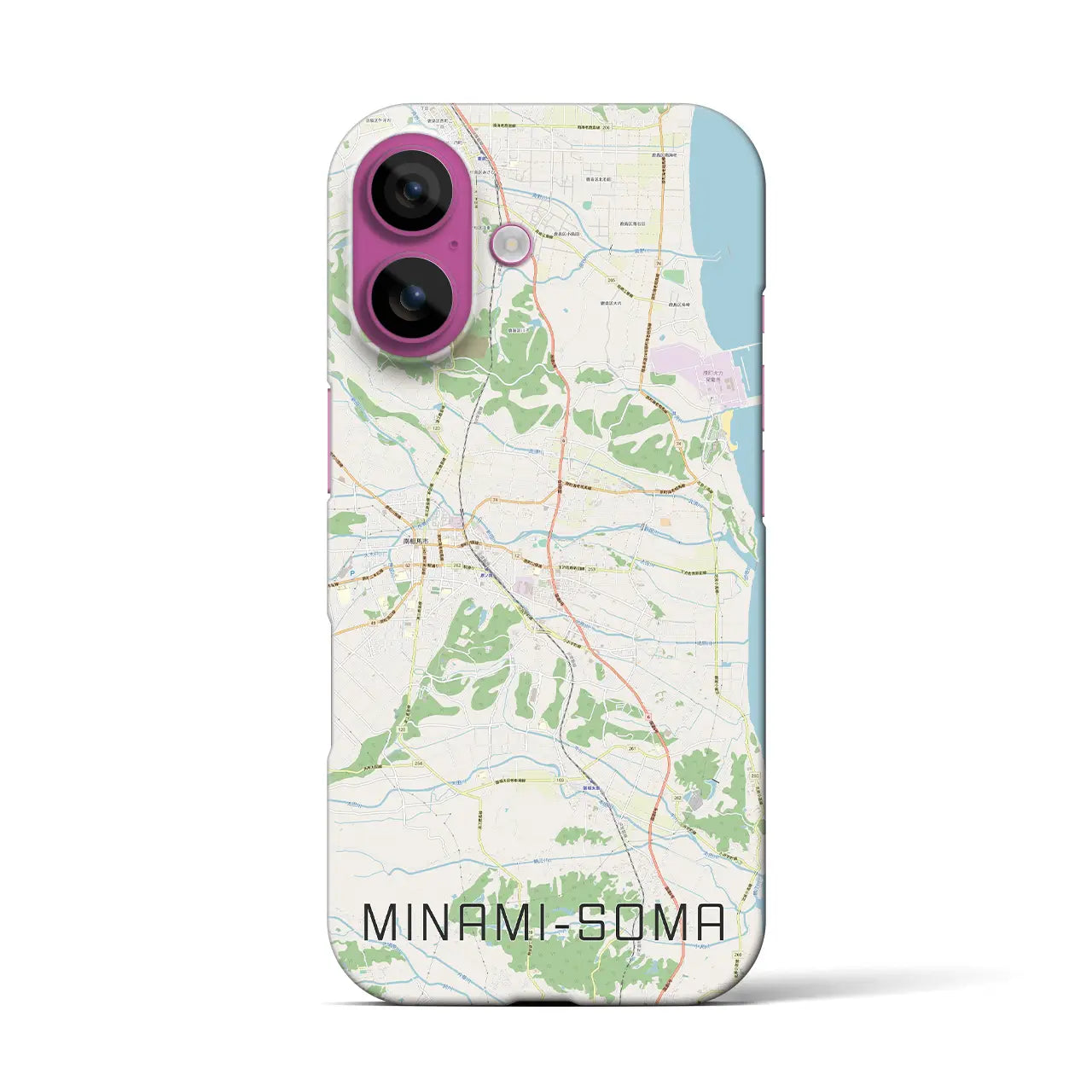 【南相馬(福島県)】地図柄iPhoneケース(バックカバータイプ)