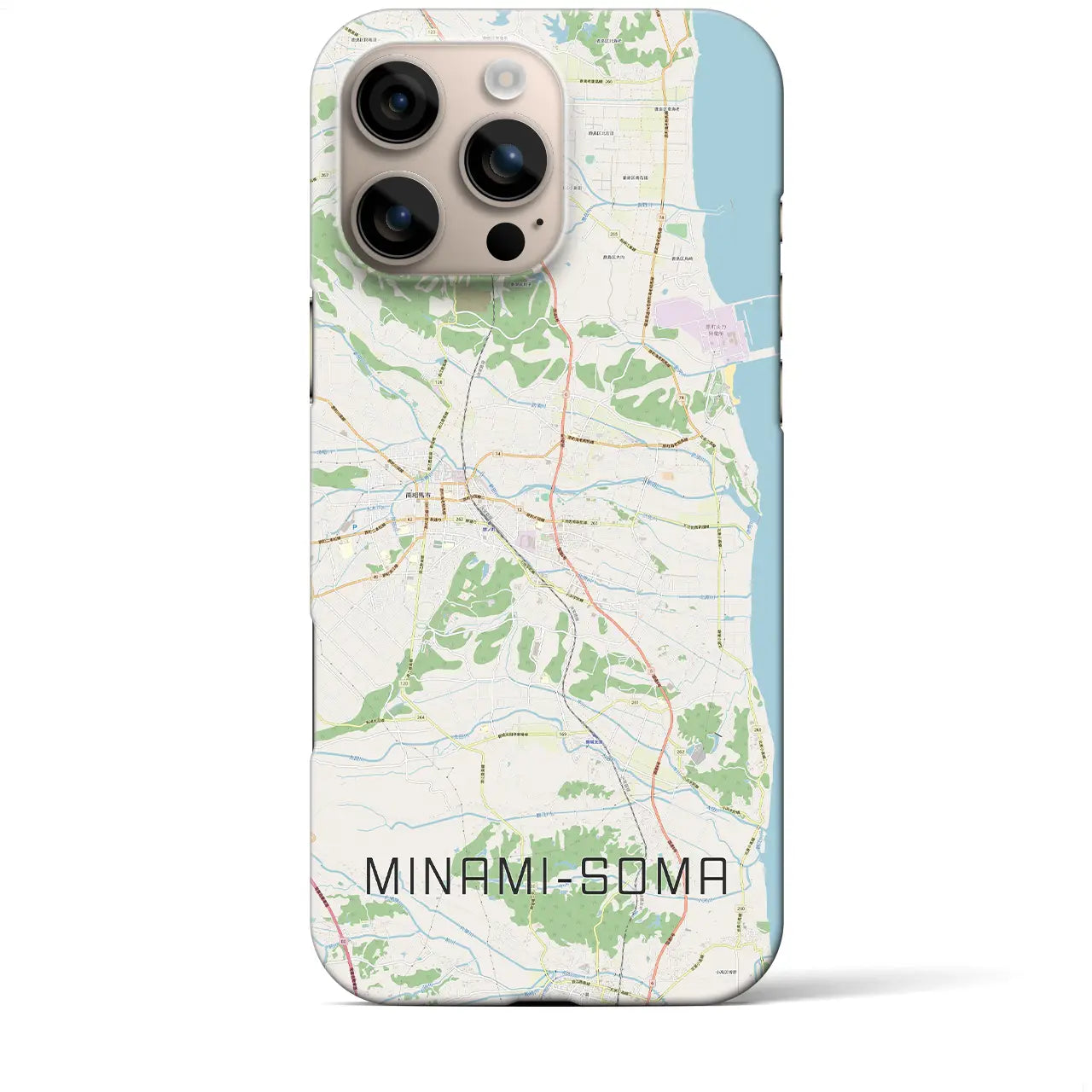 【南相馬(福島県)】地図柄iPhoneケース(バックカバータイプ)