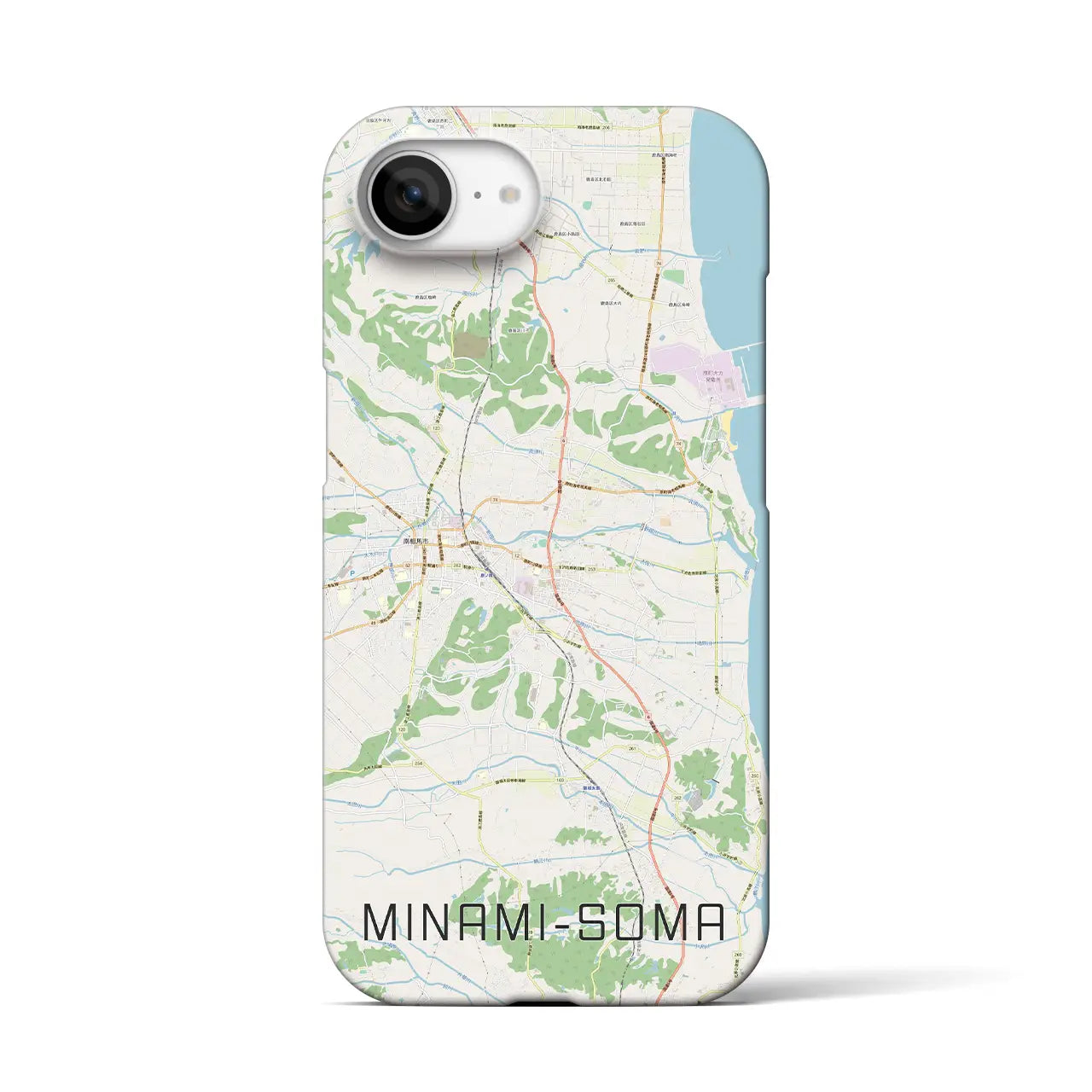 【南相馬(福島県)】地図柄iPhoneケース(バックカバータイプ)