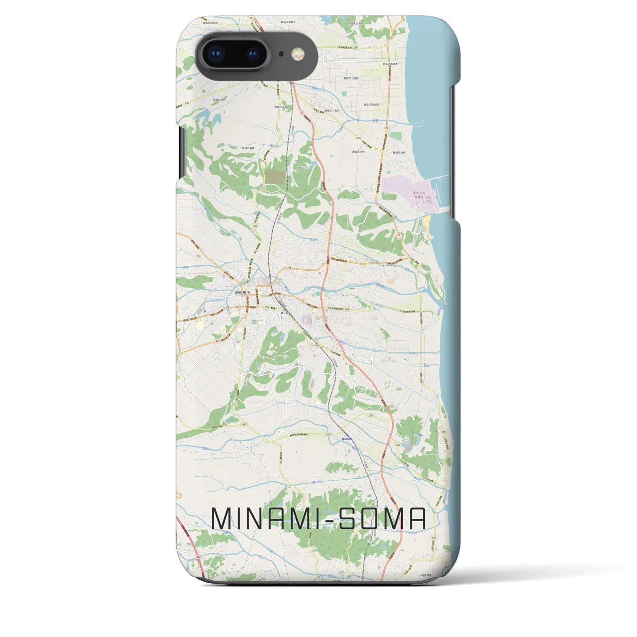 【南相馬(福島県)】地図柄iPhoneケース(バックカバータイプ)