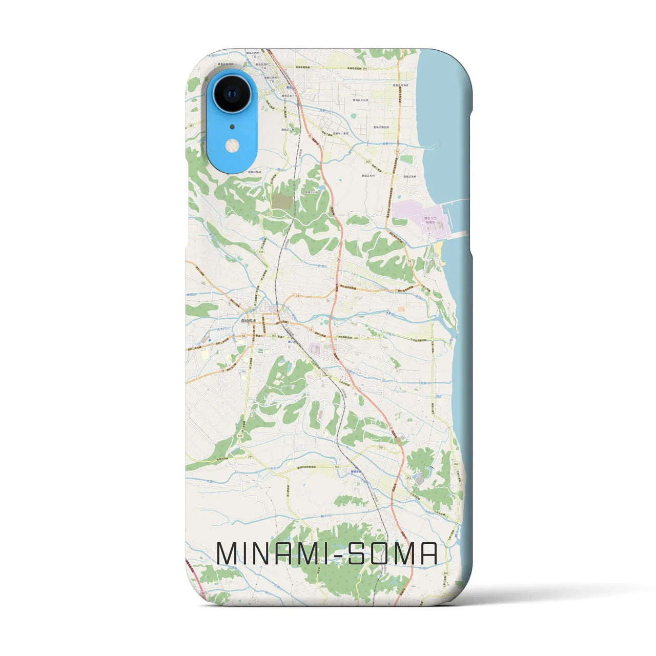 【南相馬(福島県)】地図柄iPhoneケース(バックカバータイプ)
