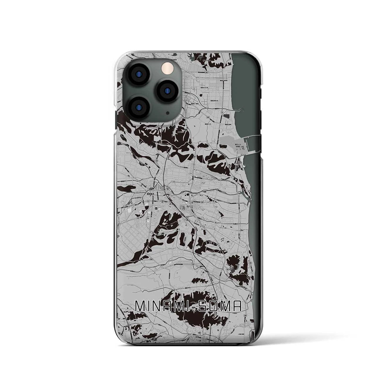 【南相馬(福島県)】地図柄iPhoneケース(クリアタイプ)