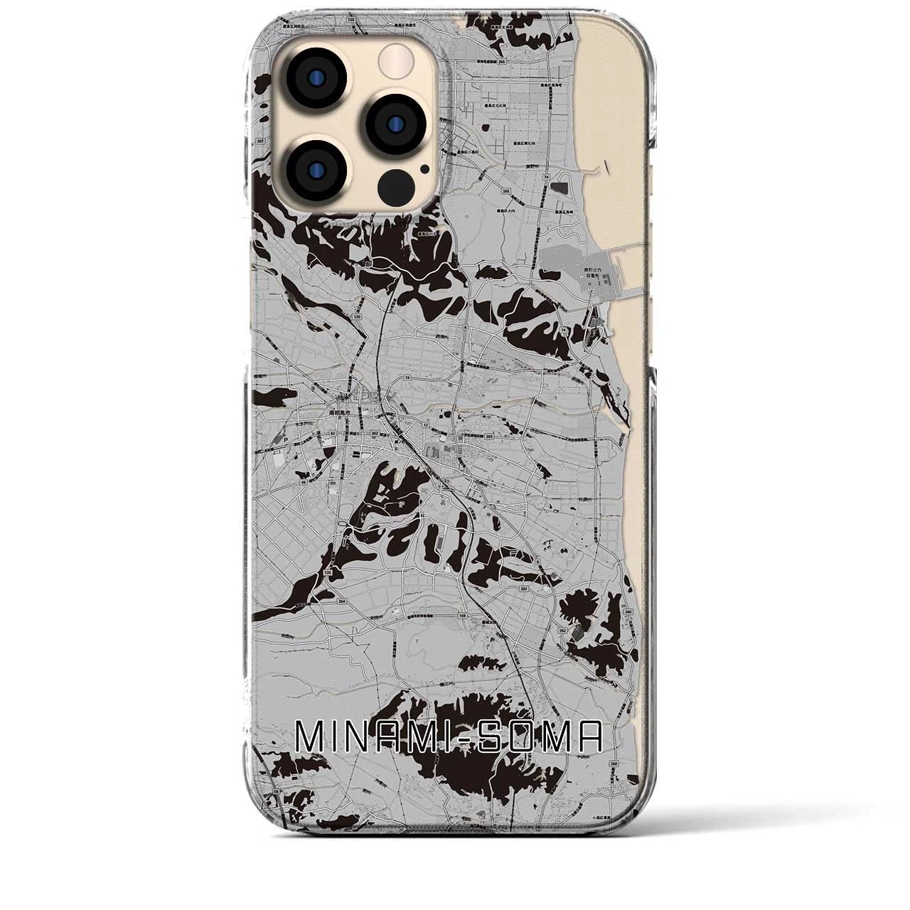 【南相馬(福島県)】地図柄iPhoneケース(クリアタイプ)