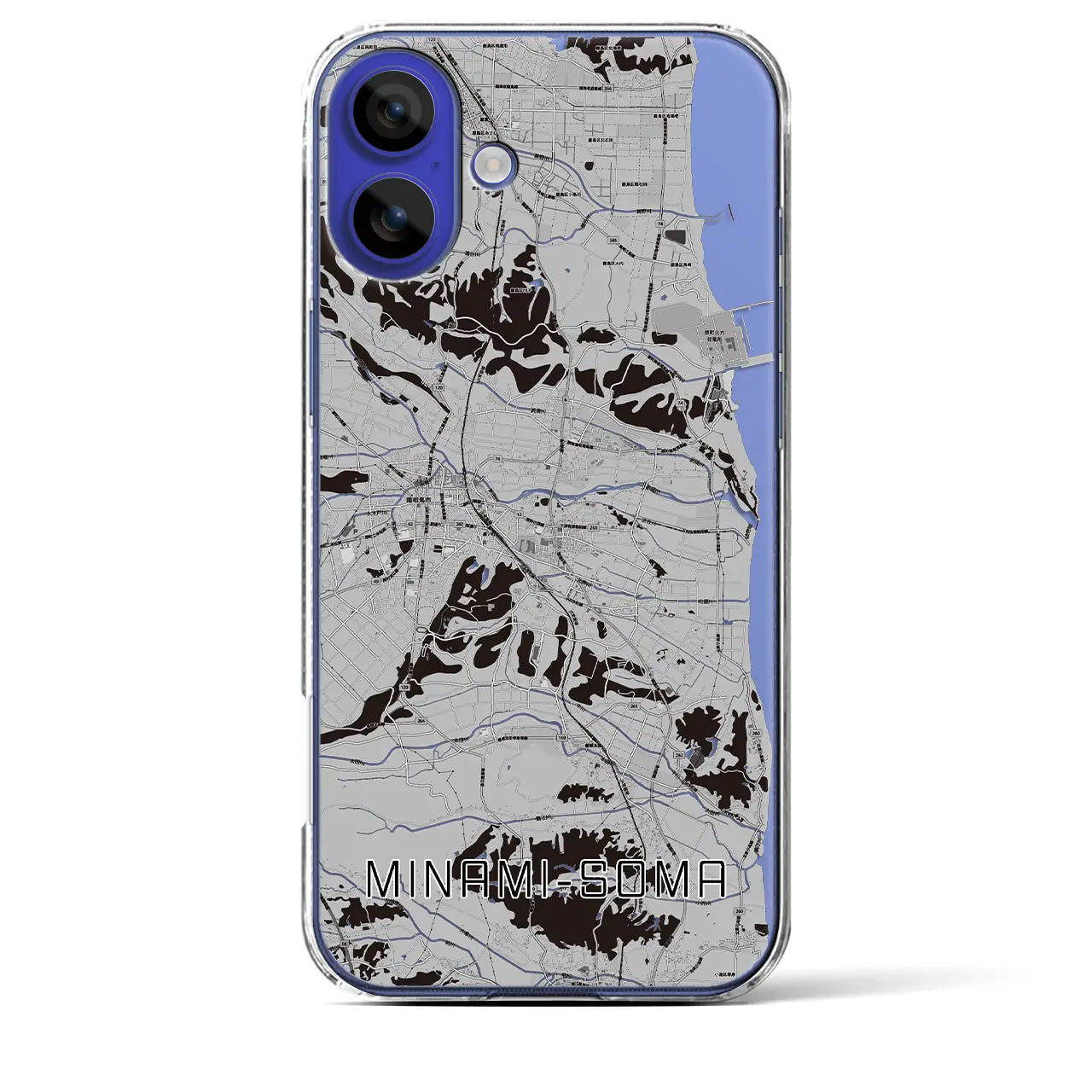 【南相馬(福島県)】地図柄iPhoneケース(クリアタイプ)