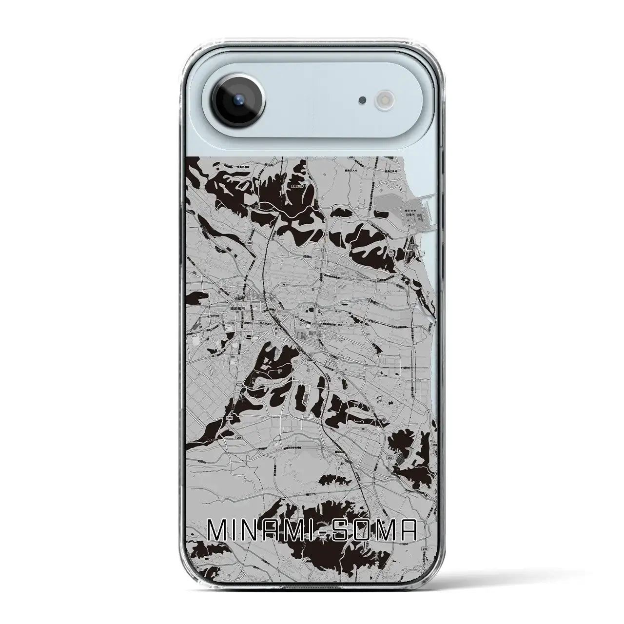 【南相馬(福島県)】地図柄iPhoneケース(クリアタイプ)