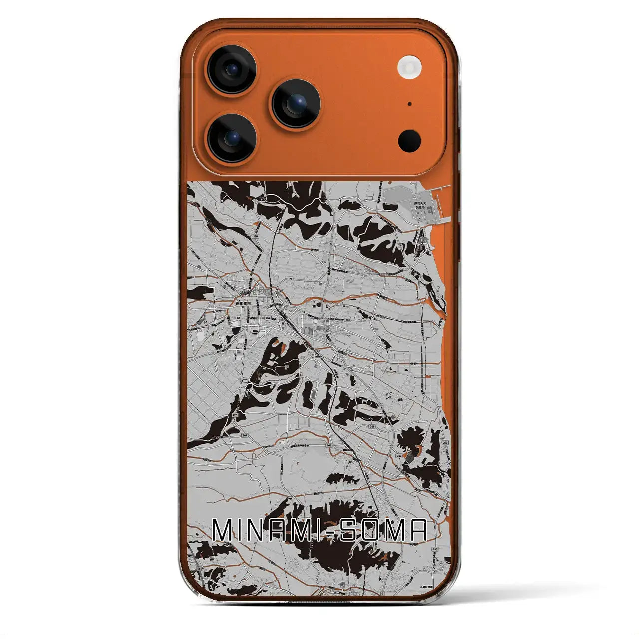 【南相馬(福島県)】地図柄iPhoneケース(クリアタイプ)