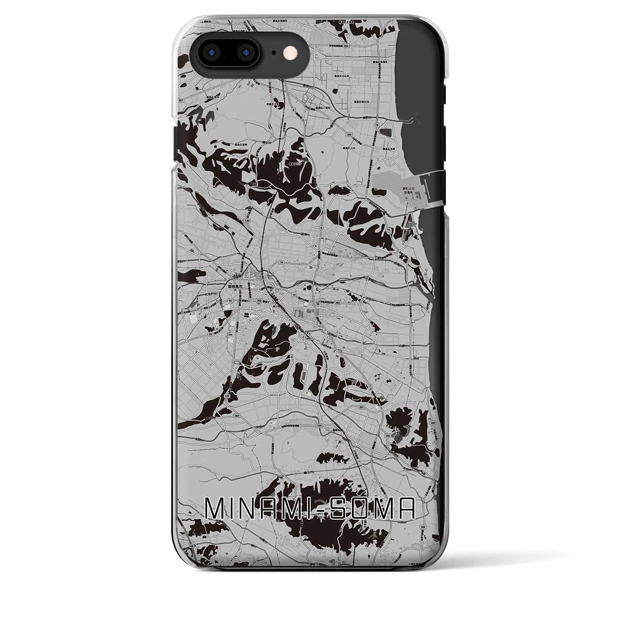 【南相馬(福島県)】地図柄iPhoneケース(クリアタイプ)