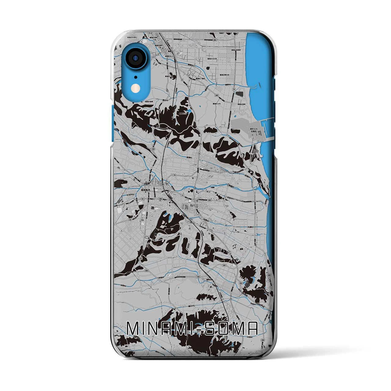 【南相馬(福島県)】地図柄iPhoneケース(クリアタイプ)