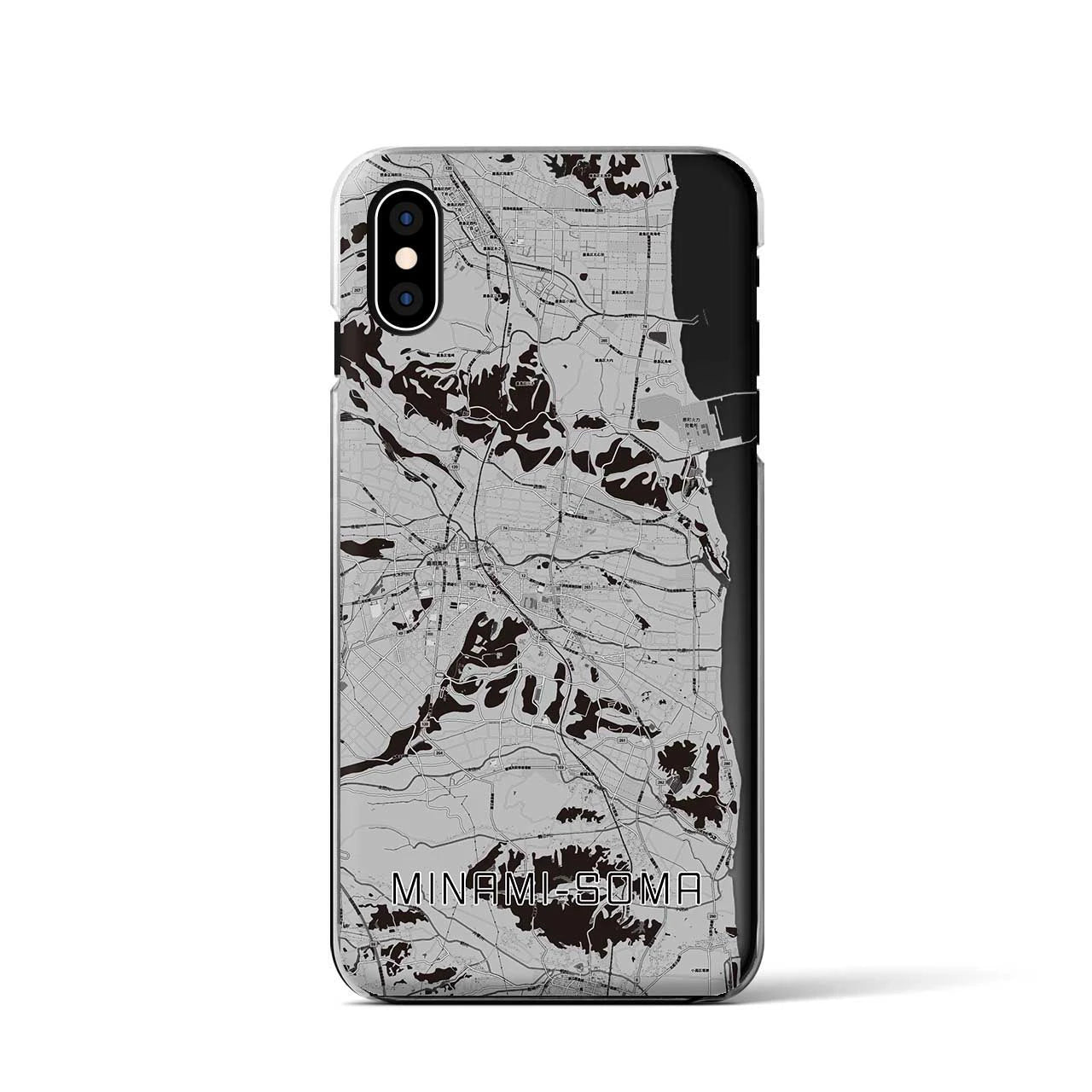 【南相馬(福島県)】地図柄iPhoneケース(クリアタイプ)