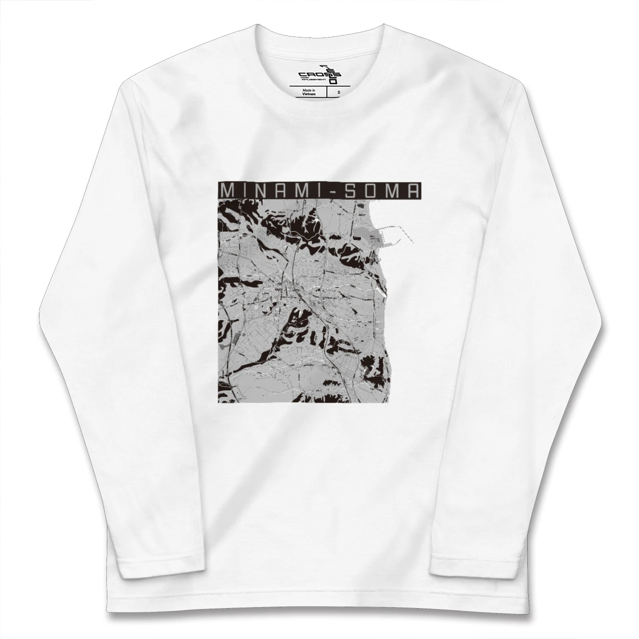 【南相馬(福島県)】地図柄ロングスリーブTシャツ