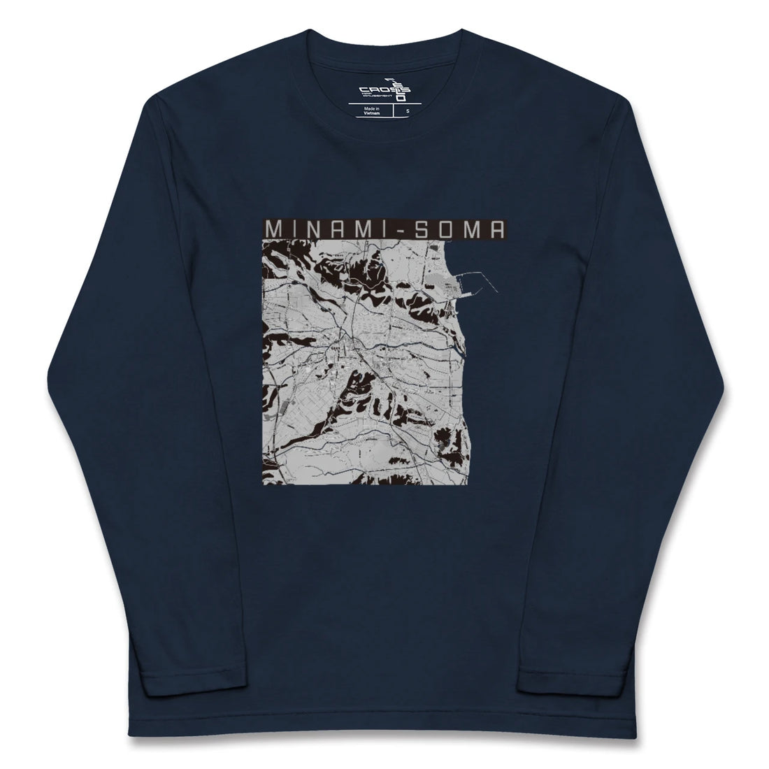 【南相馬(福島県)】地図柄ロングスリーブTシャツ