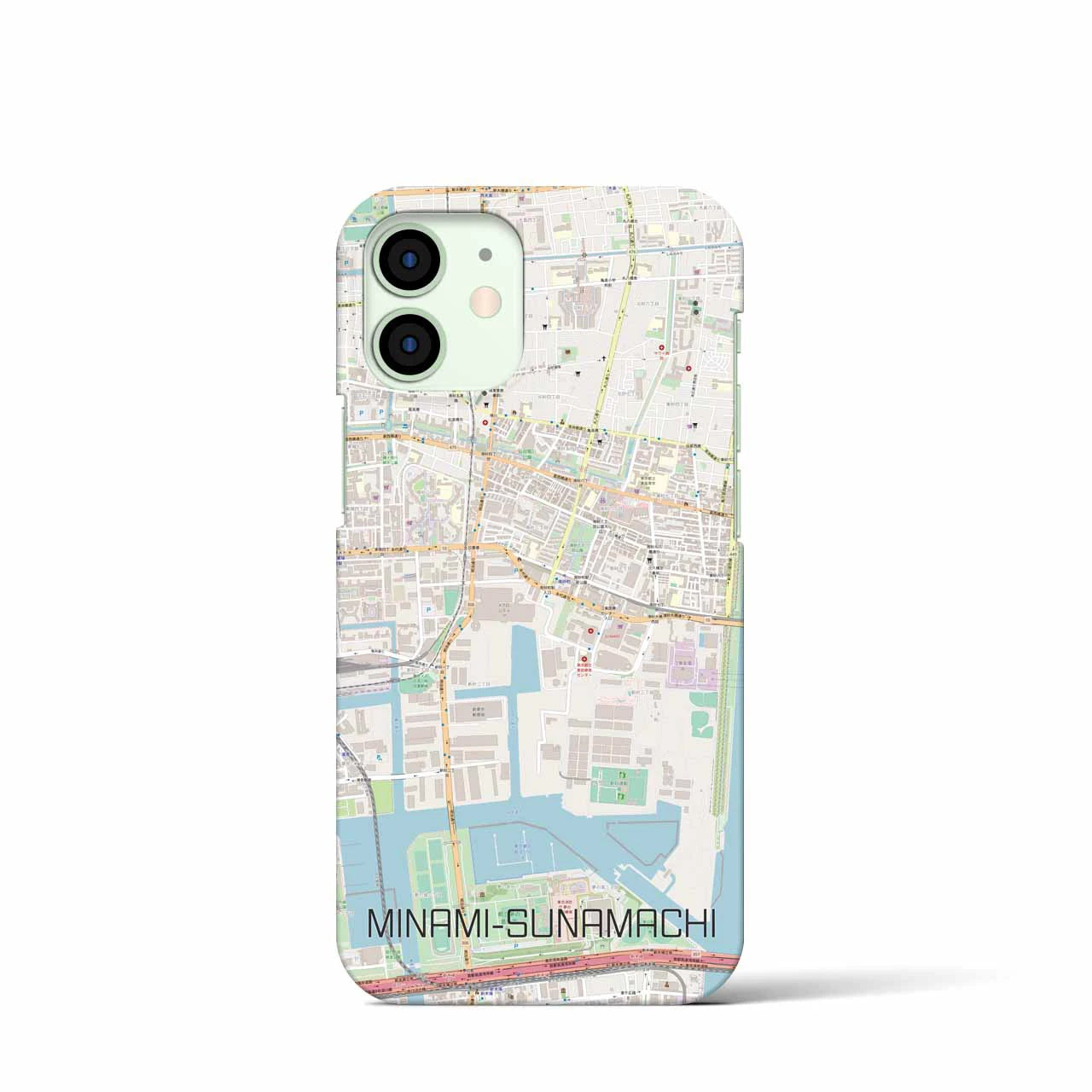 【南砂町(東京都)】地図柄iPhoneケース(バックカバータイプ)