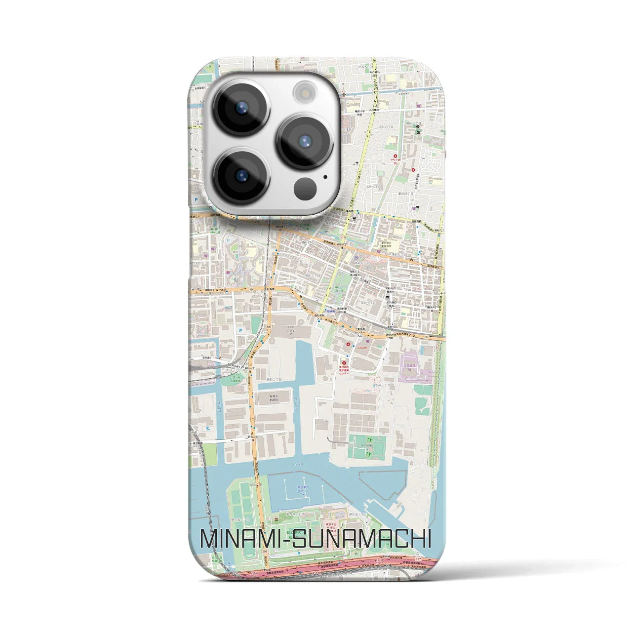 【南砂町(東京都)】地図柄iPhoneケース(バックカバータイプ)