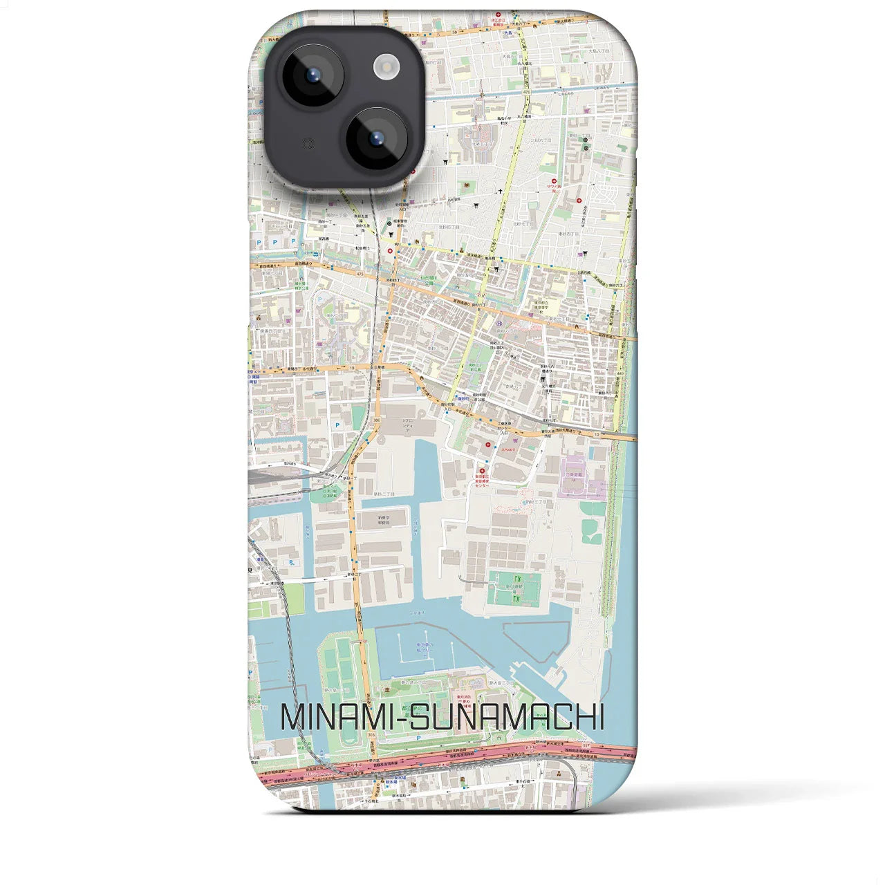 【南砂町(東京都)】地図柄iPhoneケース(バックカバータイプ)