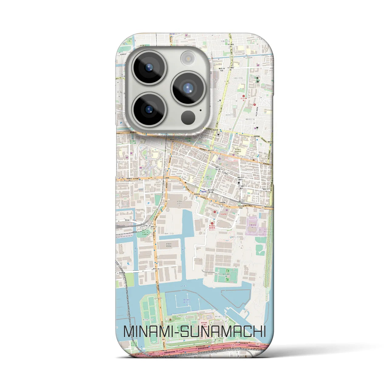 【南砂町(東京都)】地図柄iPhoneケース(バックカバータイプ)