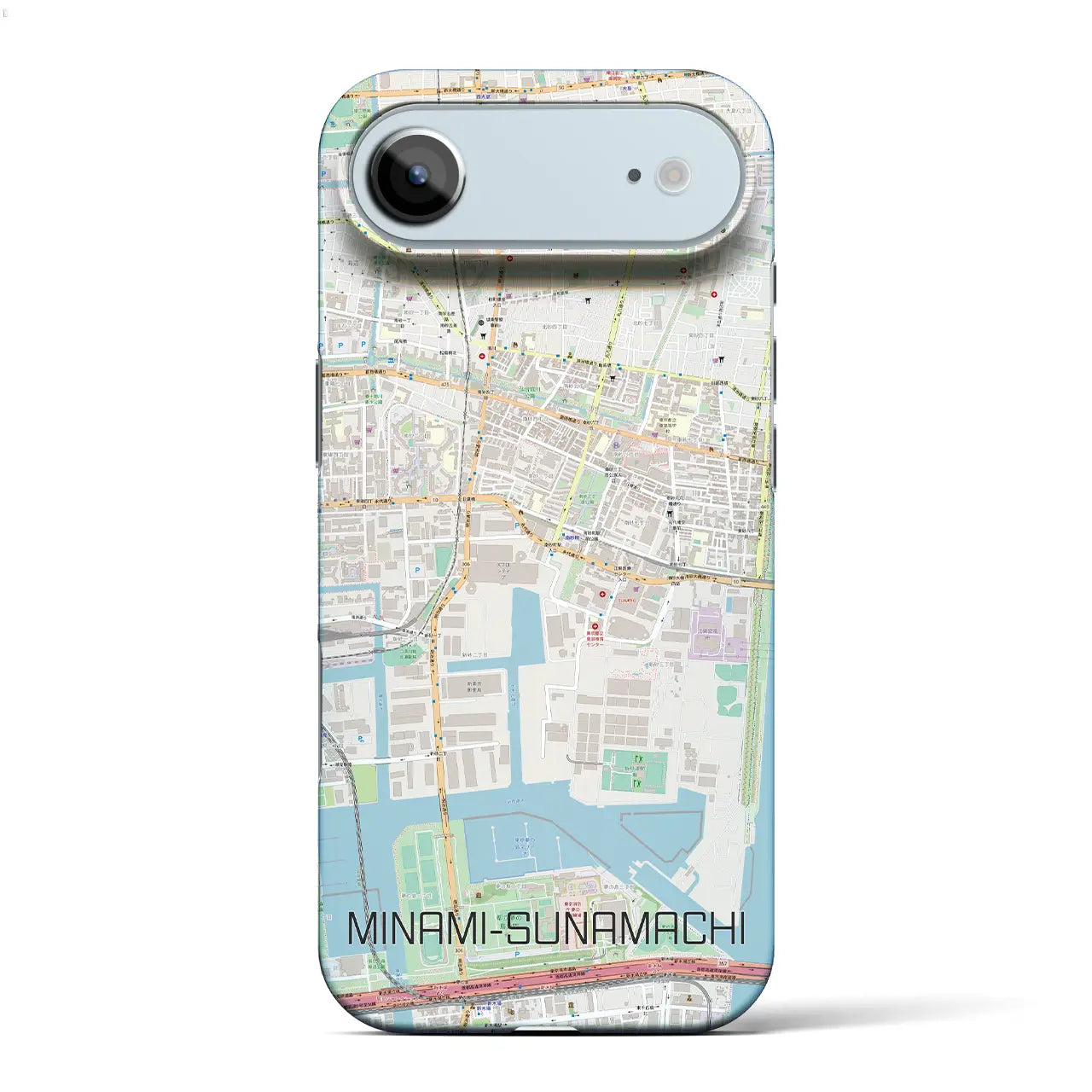 【南砂町(東京都)】地図柄iPhoneケース(バックカバータイプ)