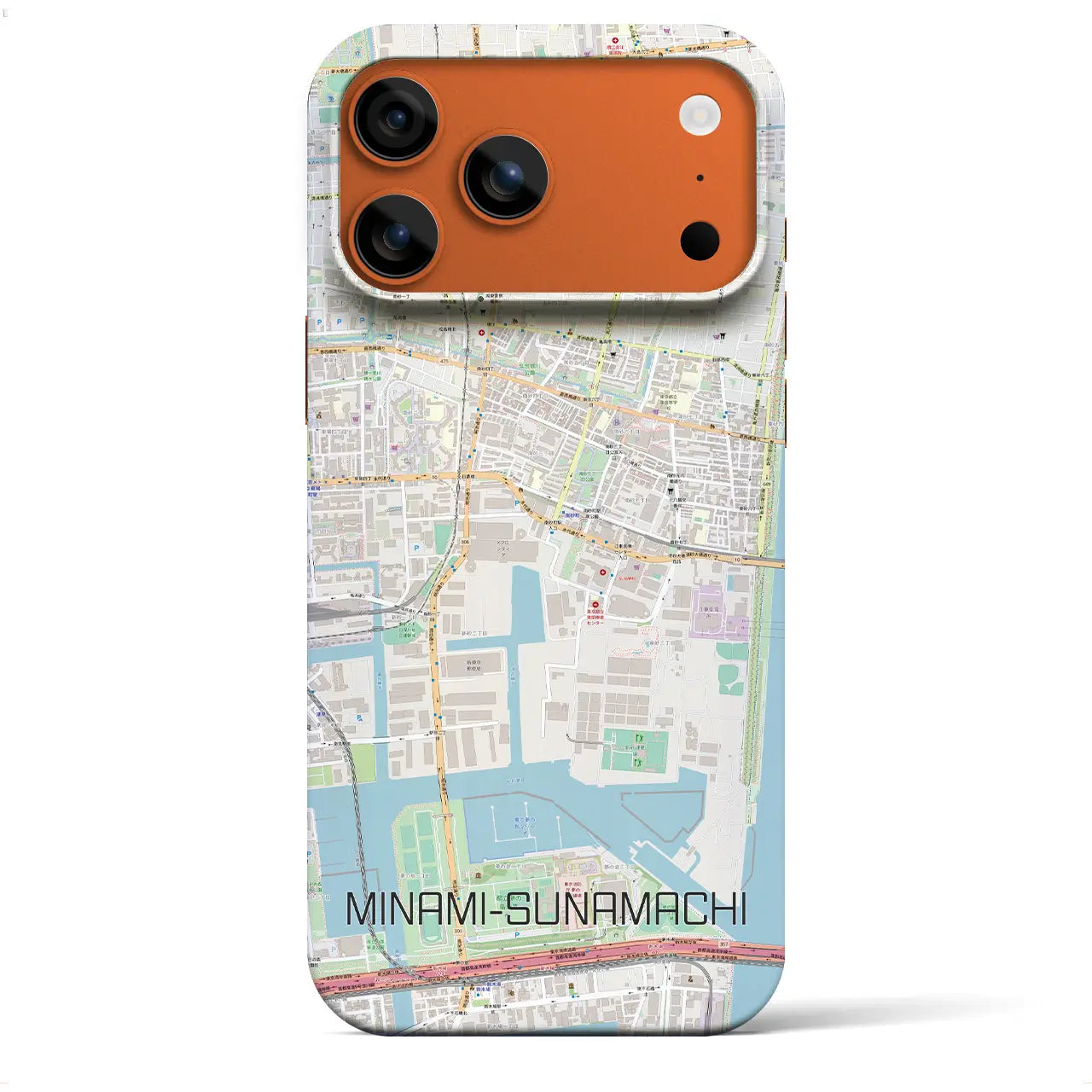 【南砂町(東京都)】地図柄iPhoneケース(バックカバータイプ)ナチュラル・iPhone 17 Pro Max 用
